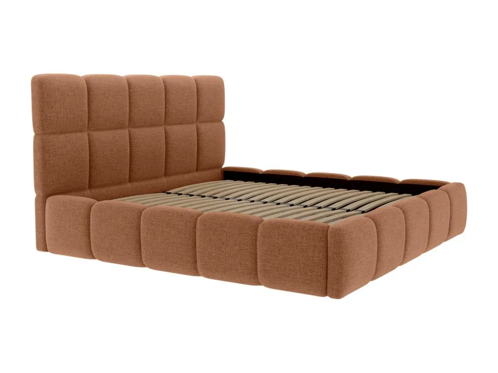 Canapé abatible 200x200 cm - Tela texturizada - Terracota Colchón - Sancaldeco YIKF46934