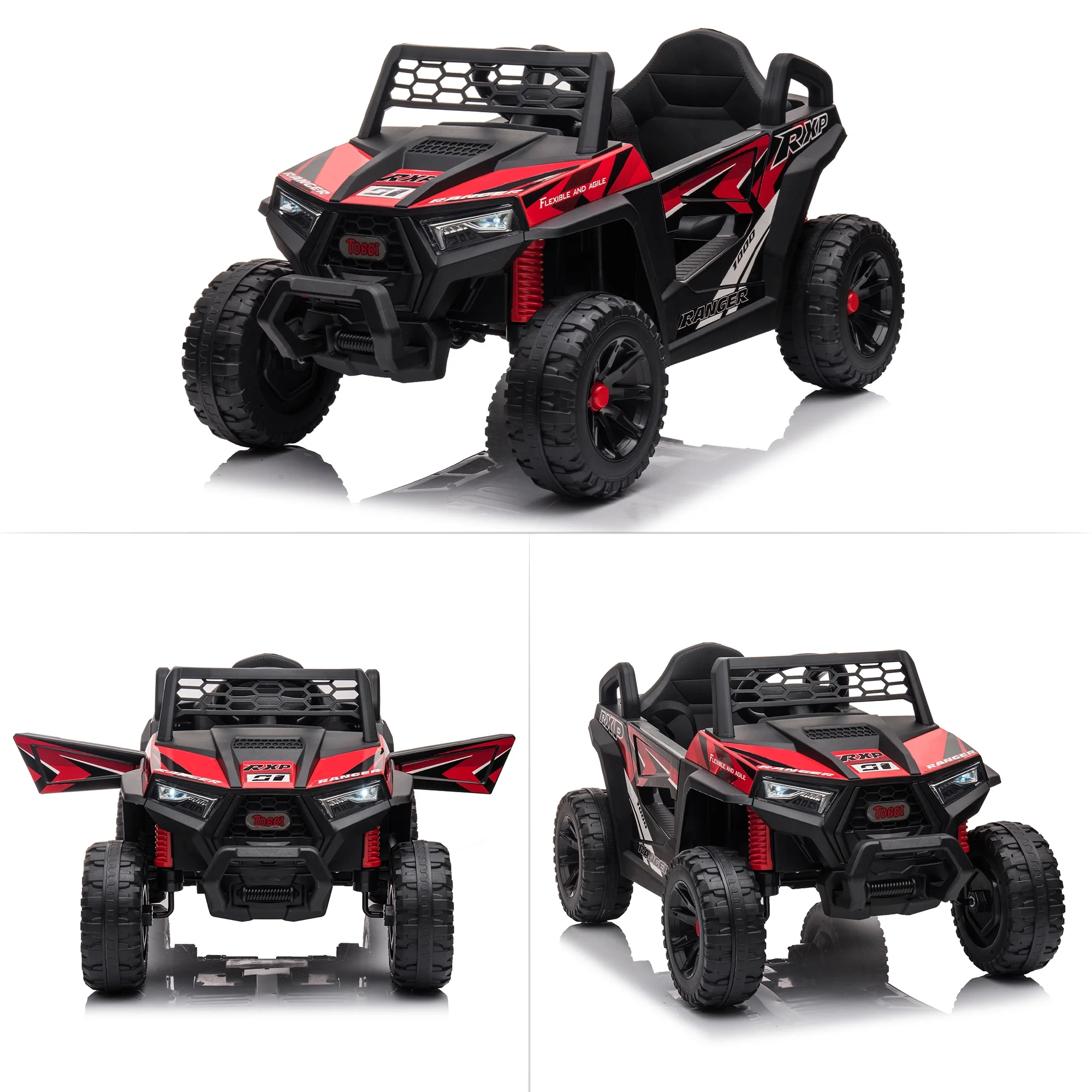 TOBBI 12V Kids Electric off-Road UTV Truck Car Battery Powered Ride on Toys for Girls with LED Headlights, Music, Horn - Image 56