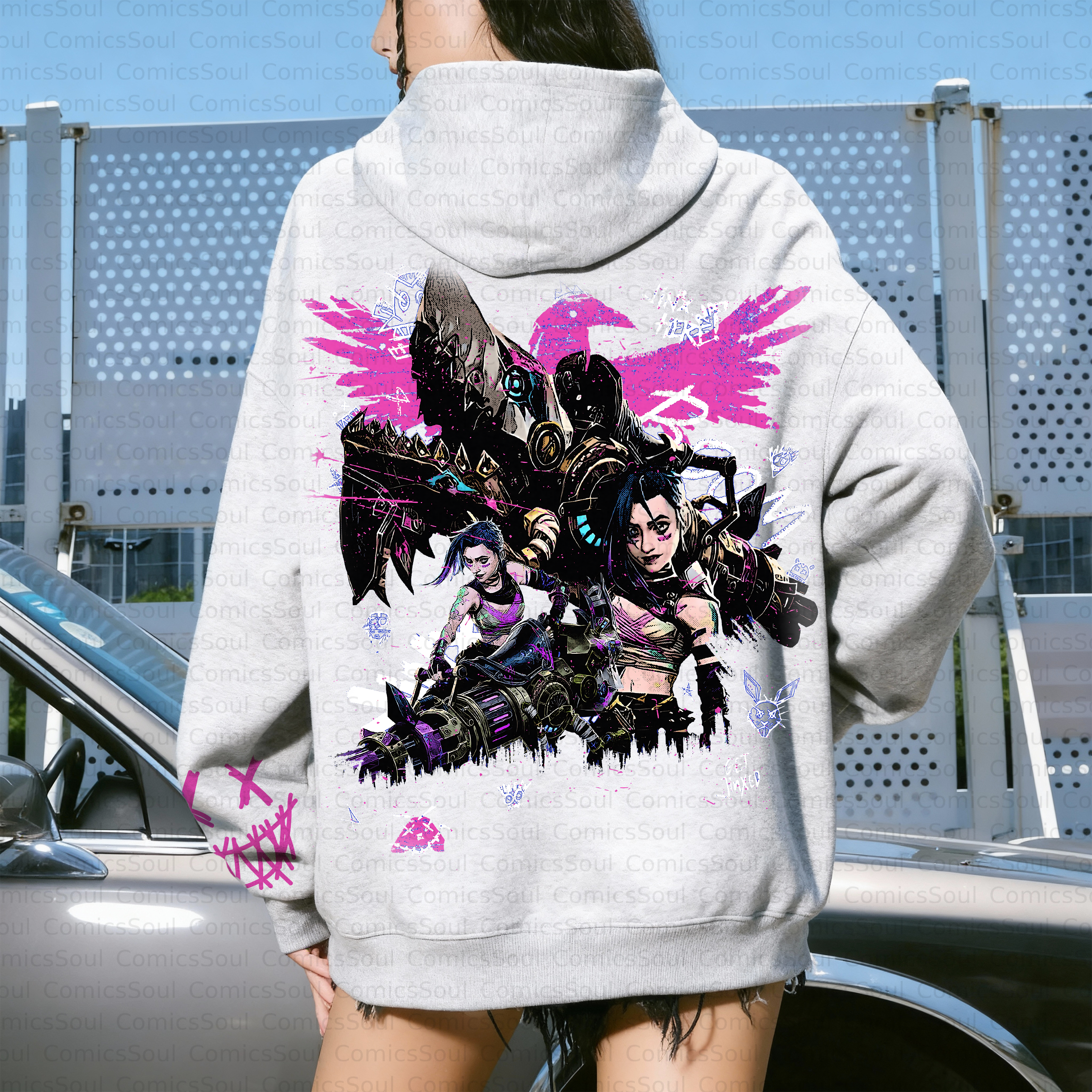 Unisex Anime Inspired Vintage Plush Hoodie