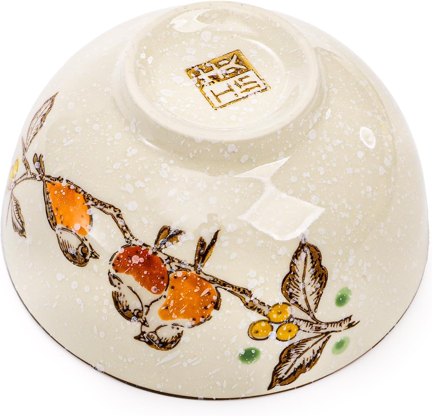 6 Pack Retro Ceramic Bowls, 4.5 Inch Japanese Rice Bowl, 10 Oz Small Soup Serving Set Hand-painted Cereal Holder for Salad, Dessert, Ice Cream, Noodles, Dishwasher Microwave Safe