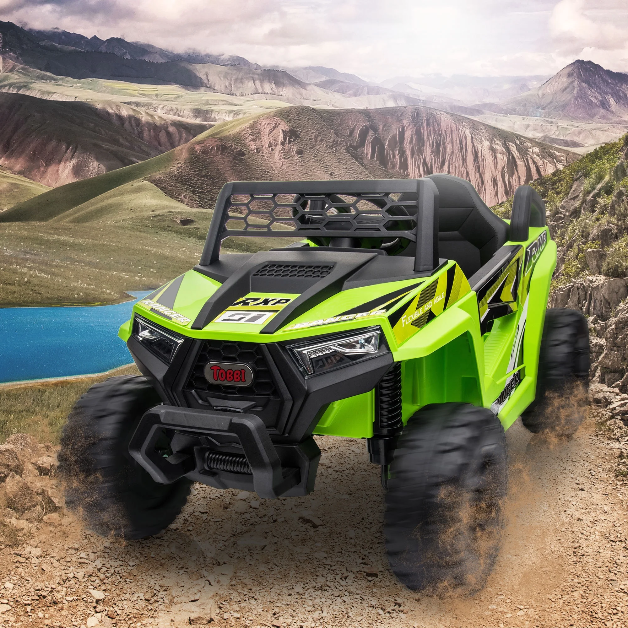 TOBBI 12V Kids Electric off-Road UTV Truck Car Battery Powered Ride on Toys for Girls with LED Headlights, Music, Horn - Image 30