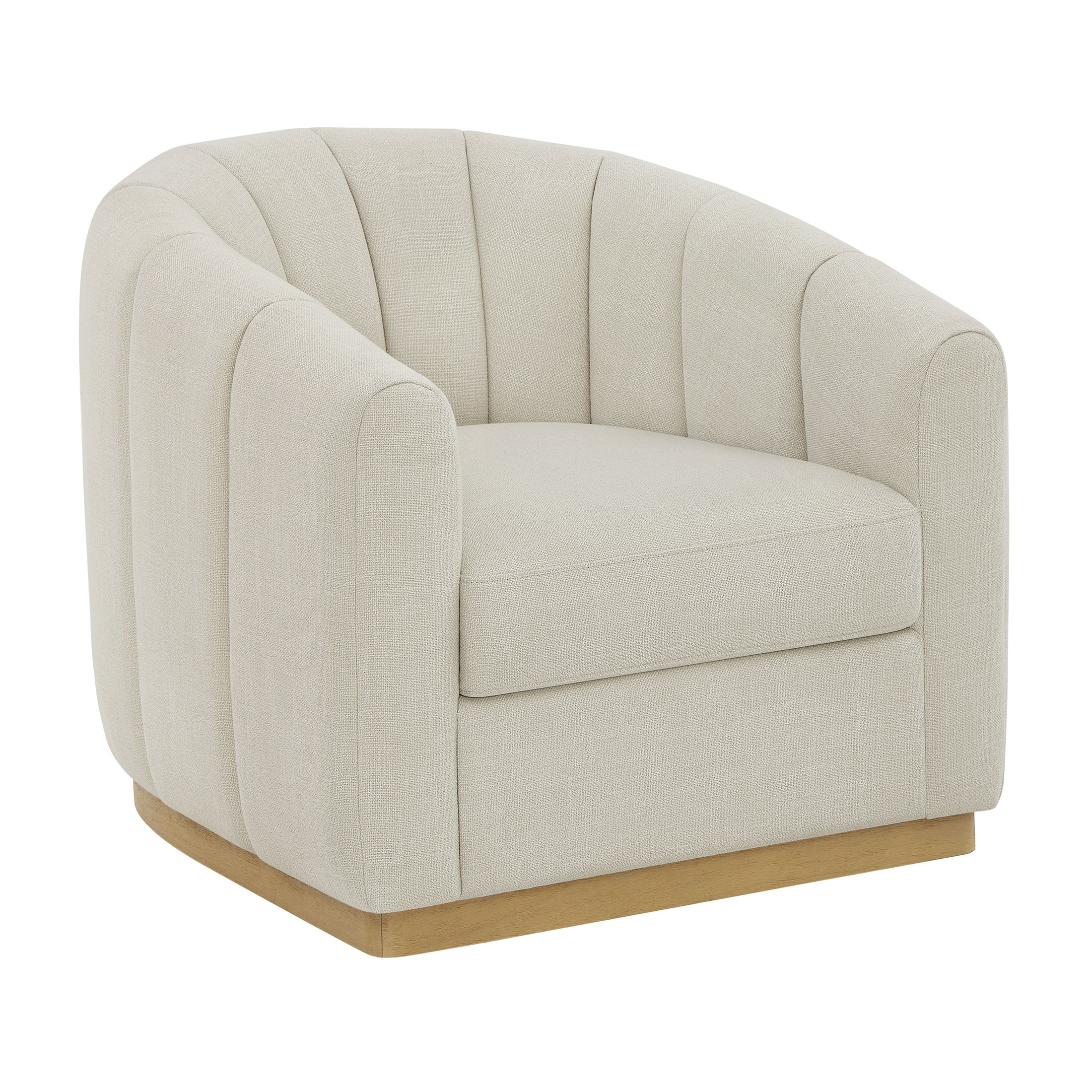 Better Homes & Gardens Lillian Accent Swivel Chair, Cream Linen - Image 10