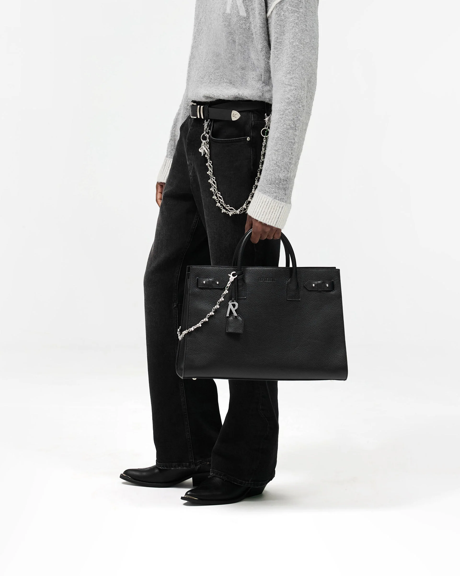 Kick Flare Denim - Aged Black