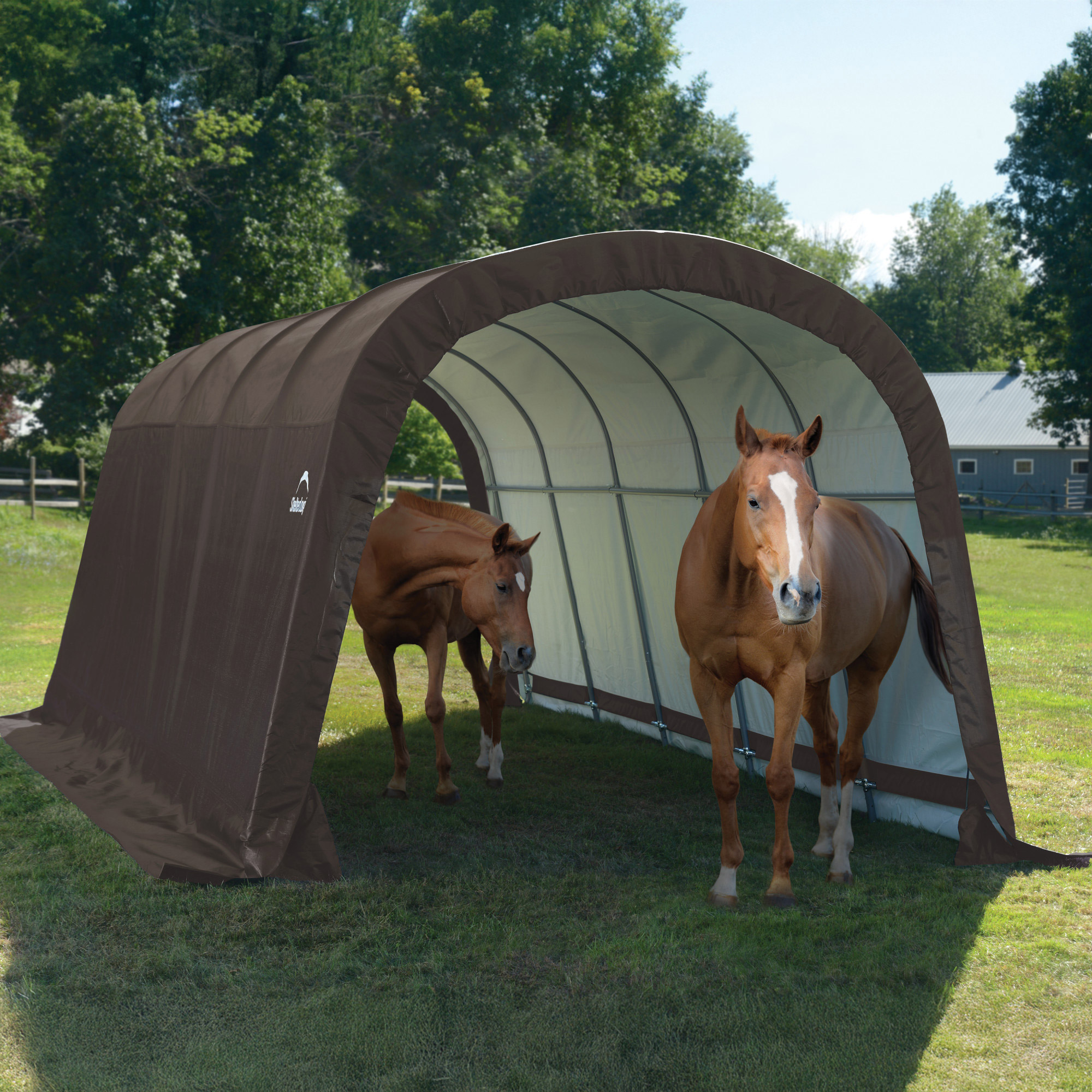 ShelterLogic Run-in Equine Shelter, 12' x 20 'x 8' - image 1