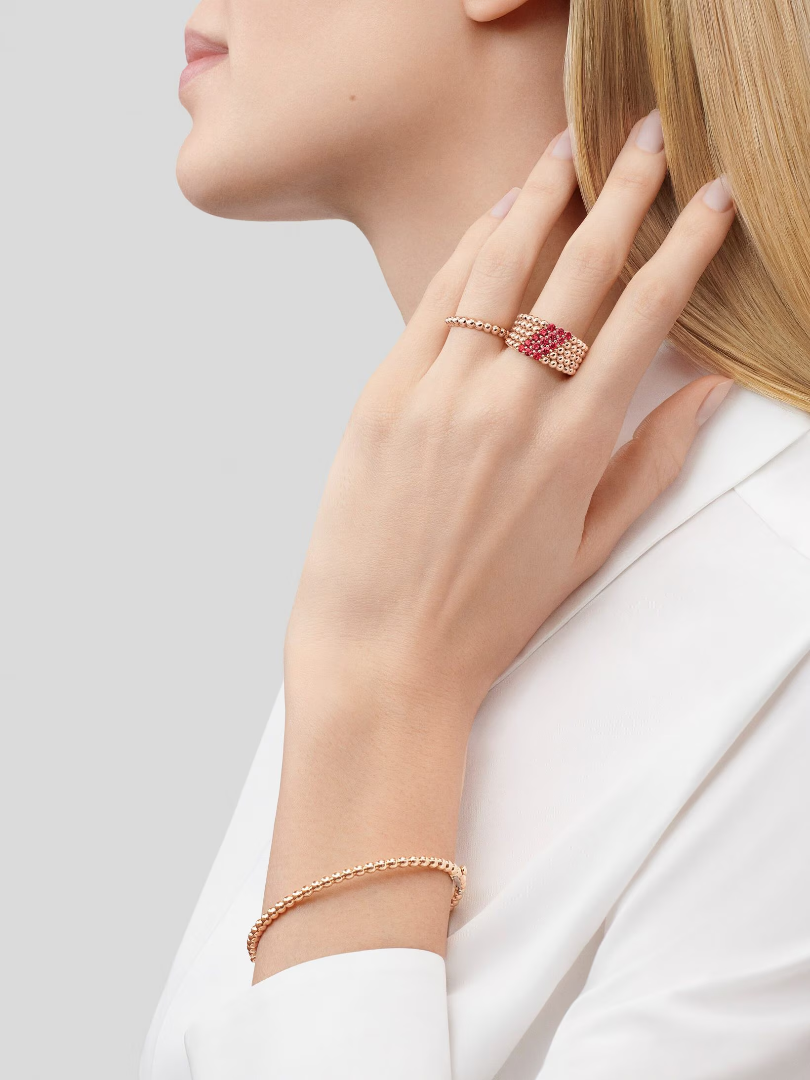 VCA Perlee Pearls of Gold Bracelet - Medium Bangle - Original Replica Club
