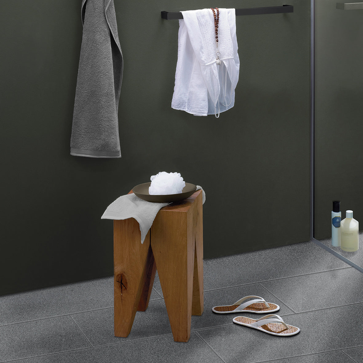 Zack Linea Handdoekstang - Zwart