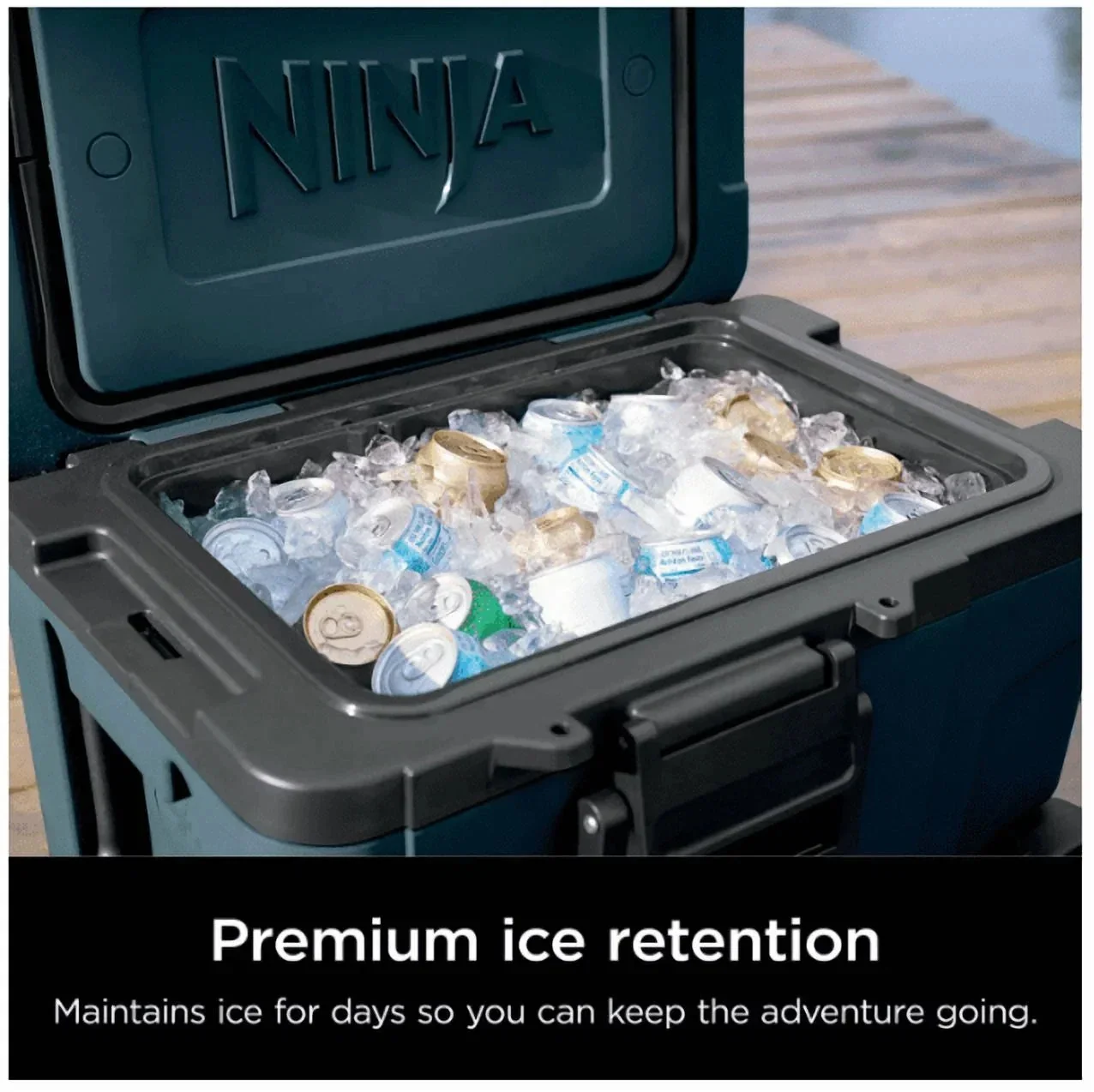 Ninja FrostVault 45QT Wheeled Cooler With Dry Storage Drawer - Ocean Blue - FB245AOB - Image 6 Ninja FrostVault 45QT Wheeled Cooler With Dry Storage Drawer - Ocean Blue - FB245AOB - Image 6