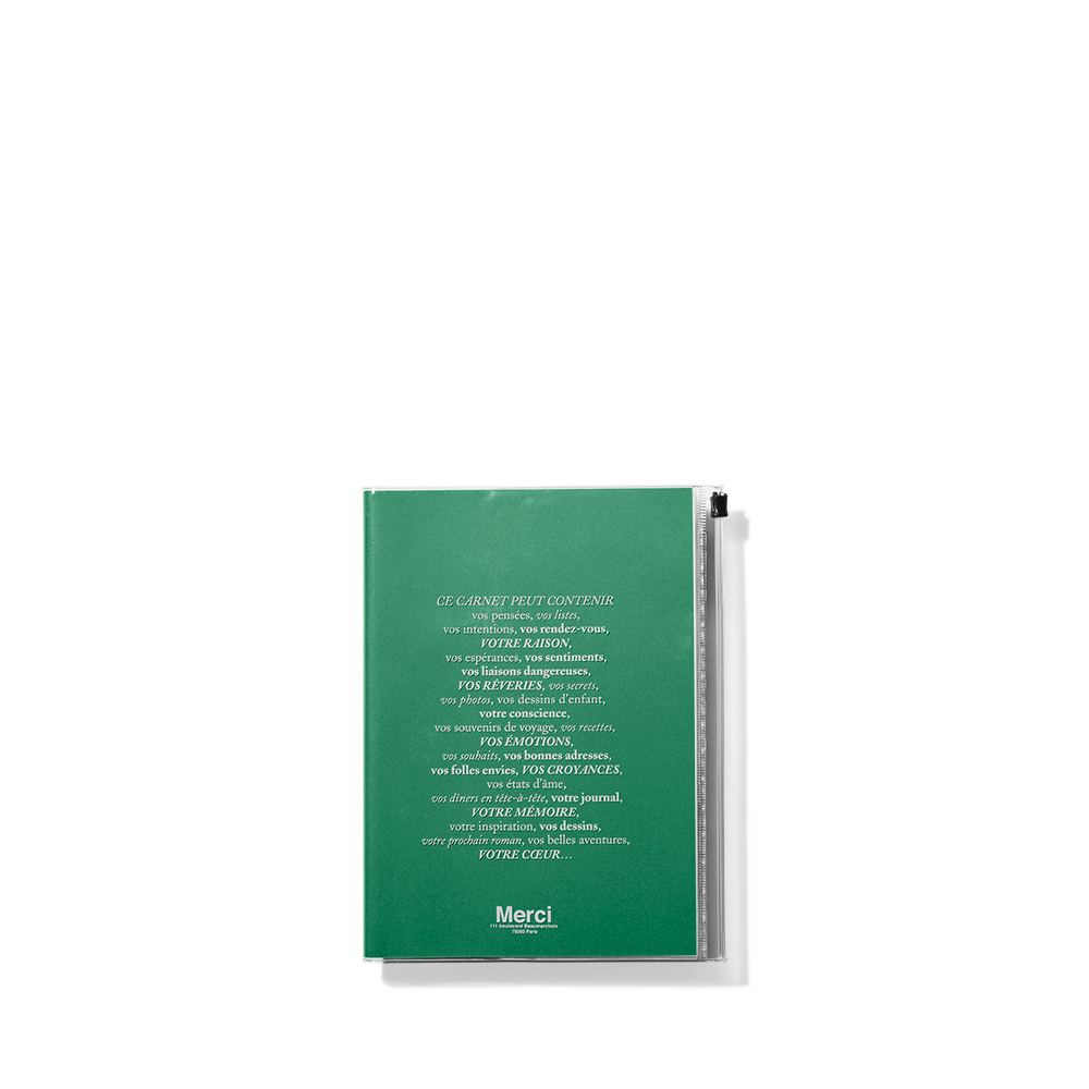 Carnet Merci - Vert Gazon
