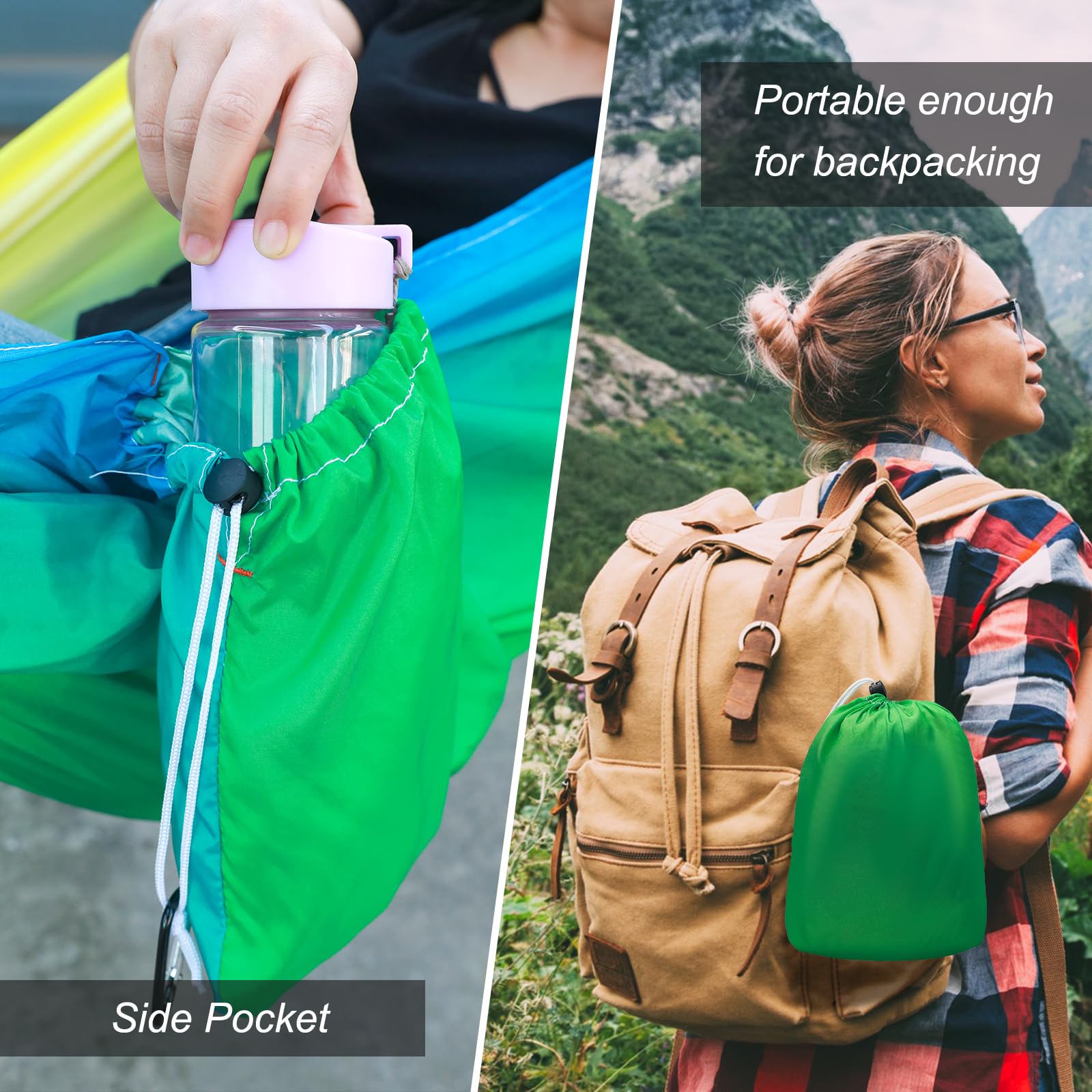 Hiking Gear Ultralight Parachute Nylon Double Hammock Swing