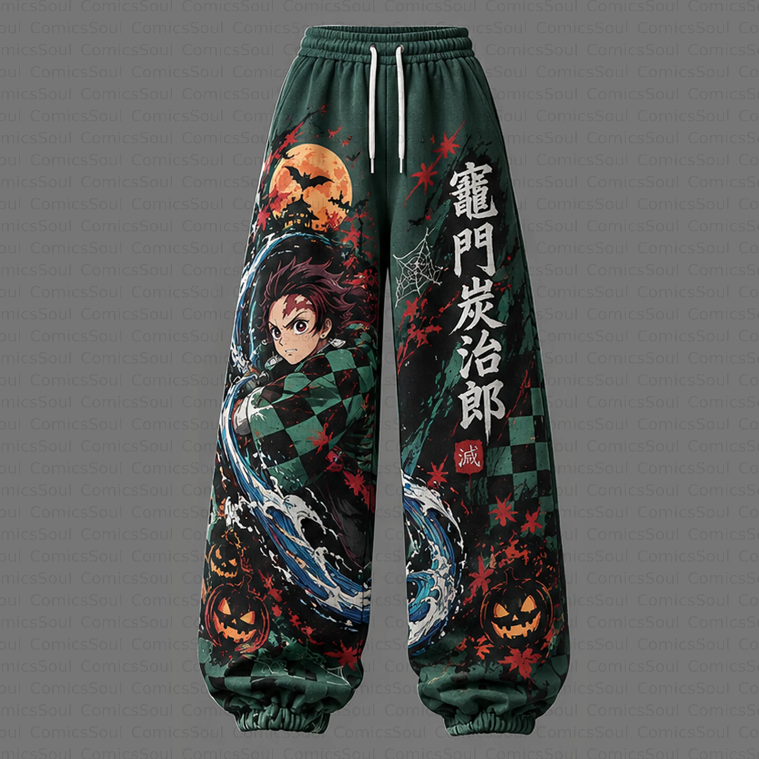 Demon Slayer Cropped Long Sleeve Hoodie & High Waist Jogger Pants Two Piece TeeThreads Sustain the Scene with Custom Apparel