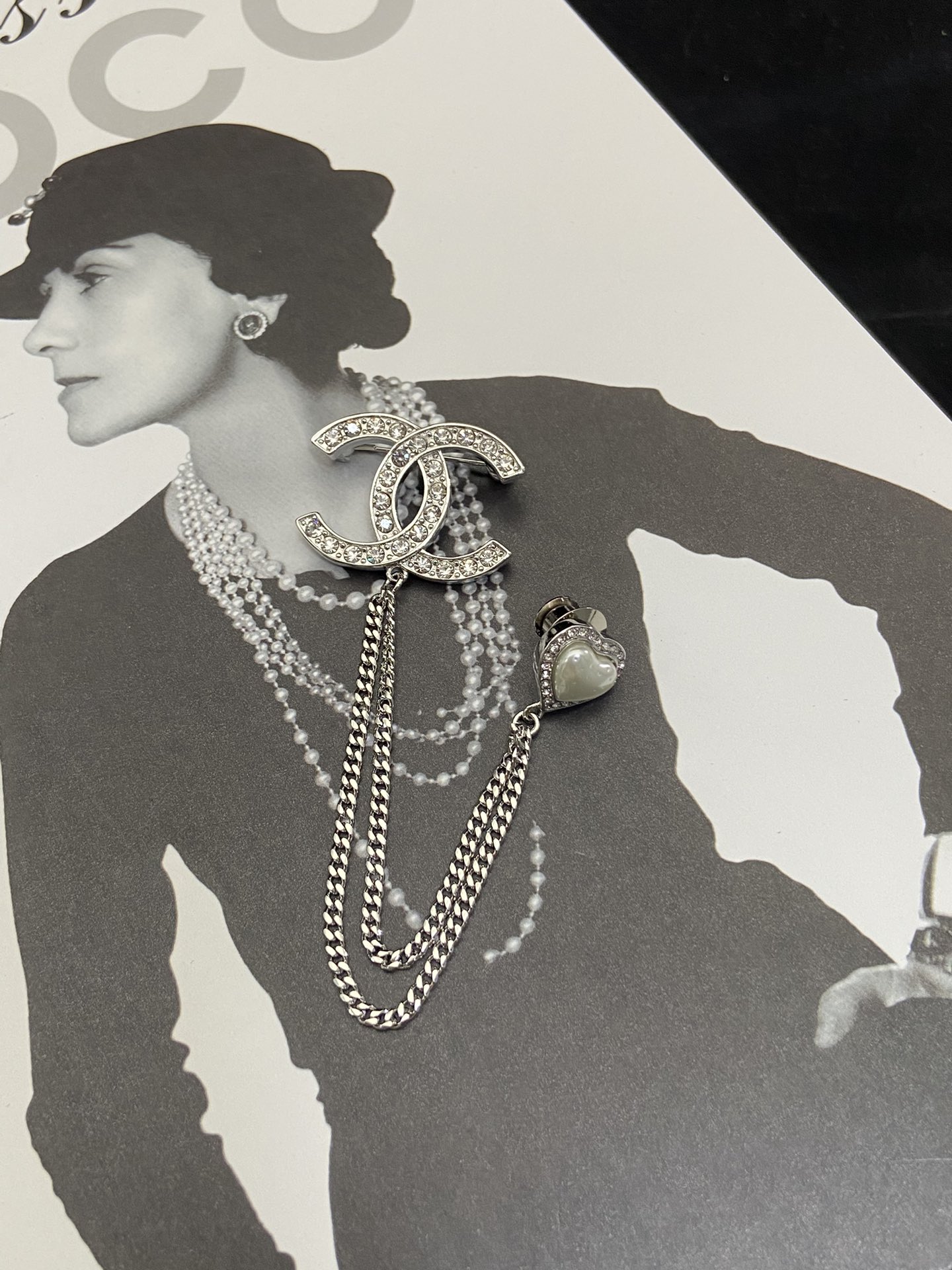 Chanel Silver Chain Tassel Brooch - Original Replica Club