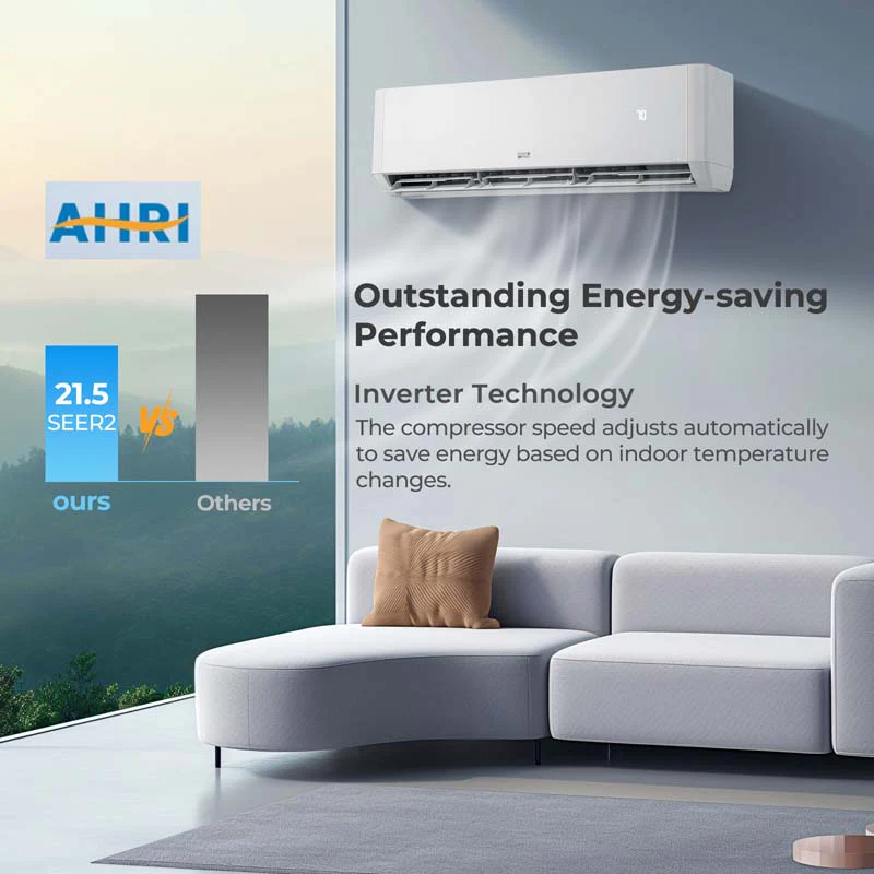 Eletriclife 36000 BTU 2 Zone 21.5 SEER2 Mini Split AC with Heat Pump