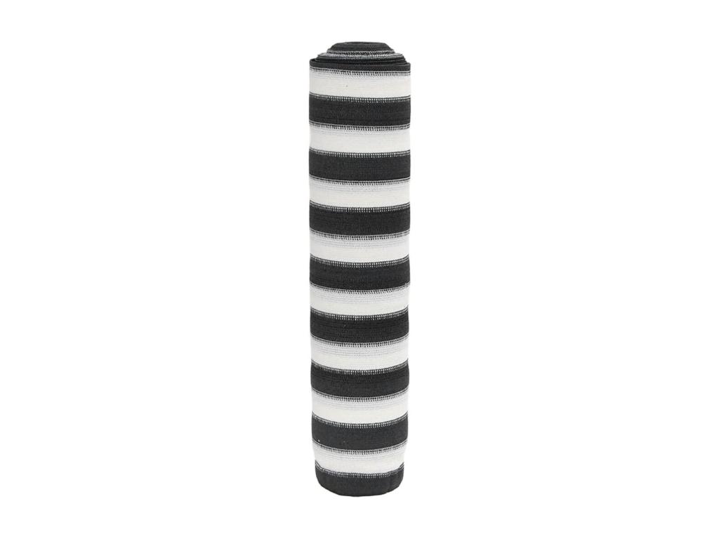 Red de privacidad antracita y blanca 1,8x25 m HDPE 150 g/m²