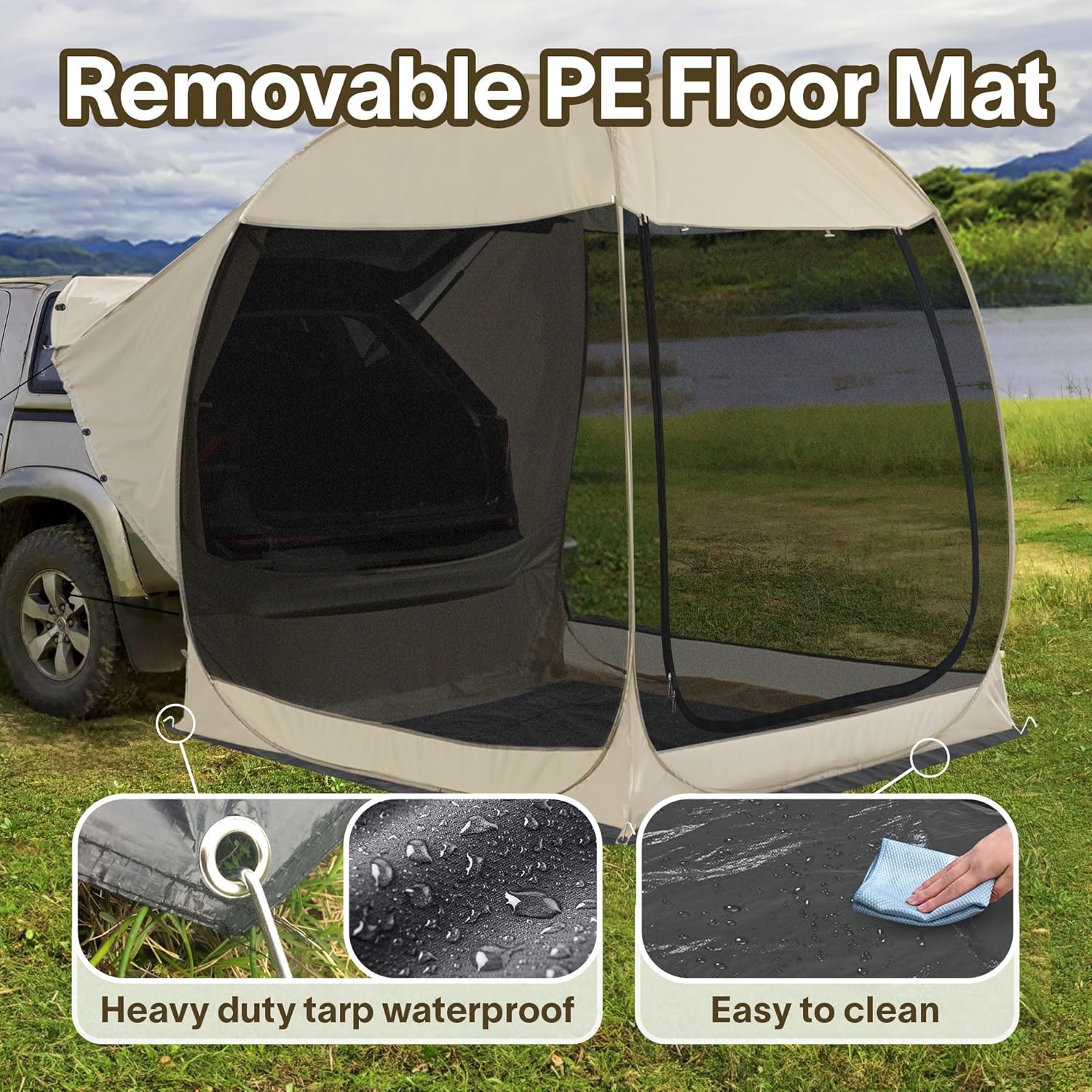 Screen gazebo sleeps 6-10-15 people Igloo-style canopy tent mosquito net on the sides Perfect