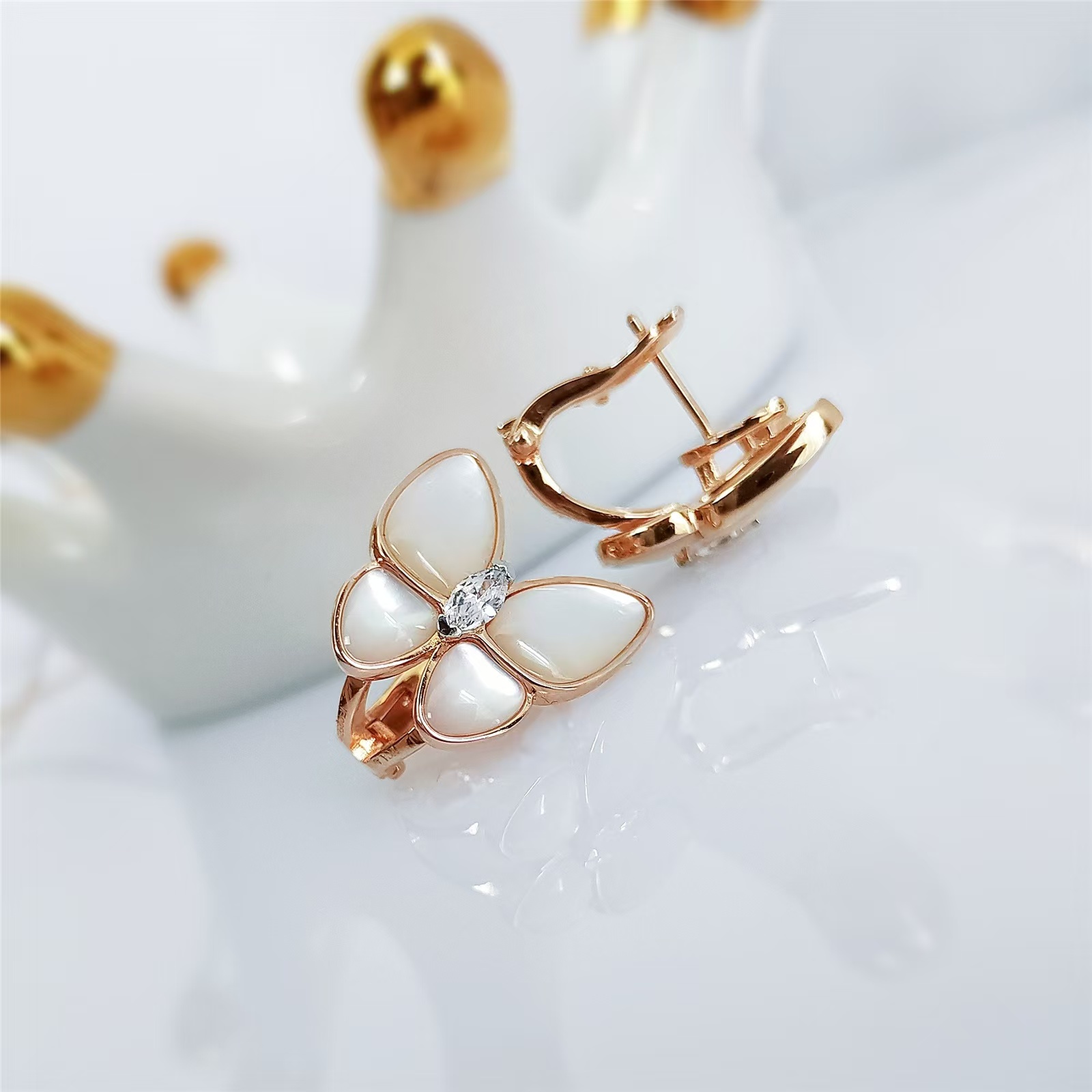 VCA Two Butterfly Earrings - Original Replica Club
