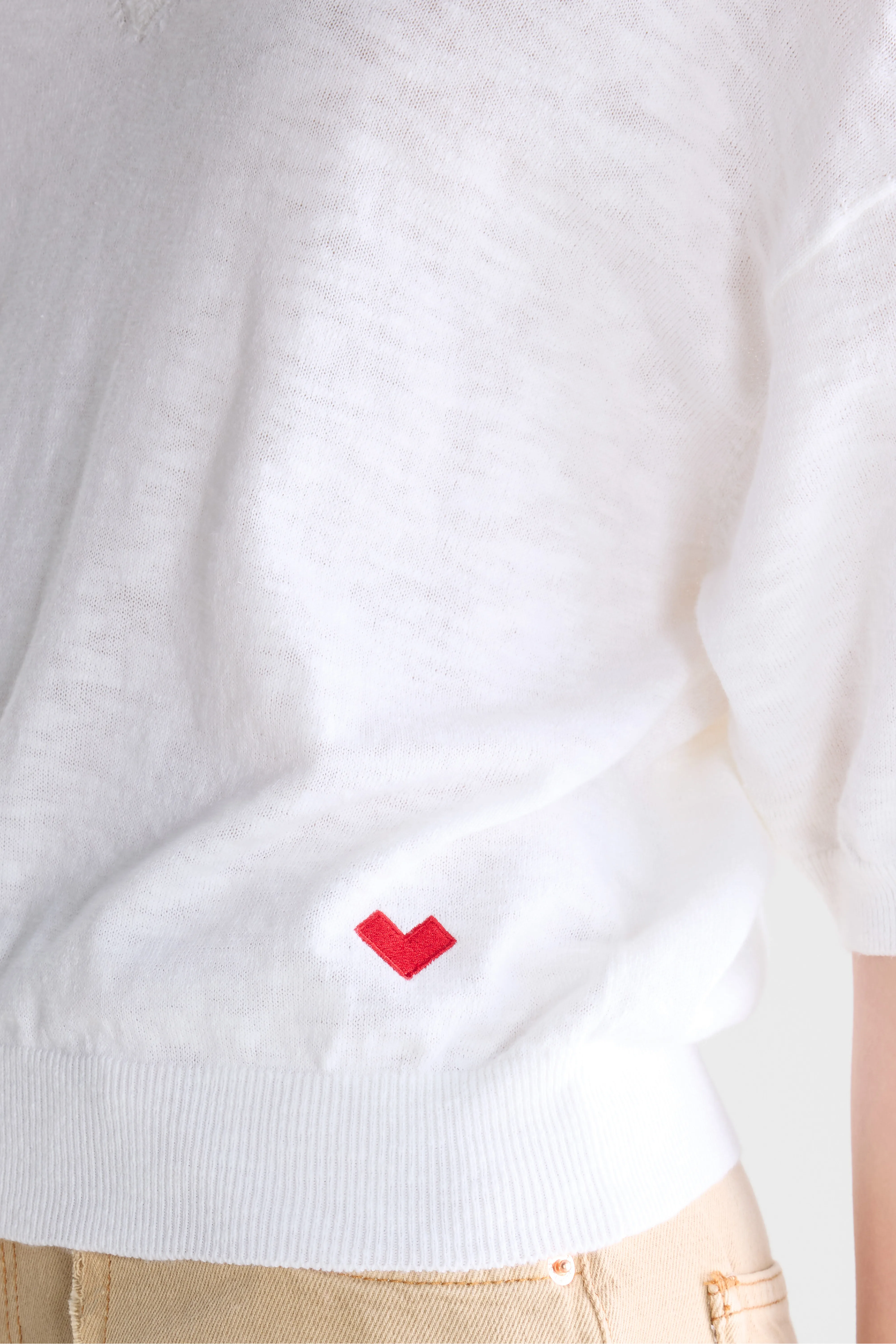 Bellerose Dadif v-neck sweater (261 / W / WHITE)
