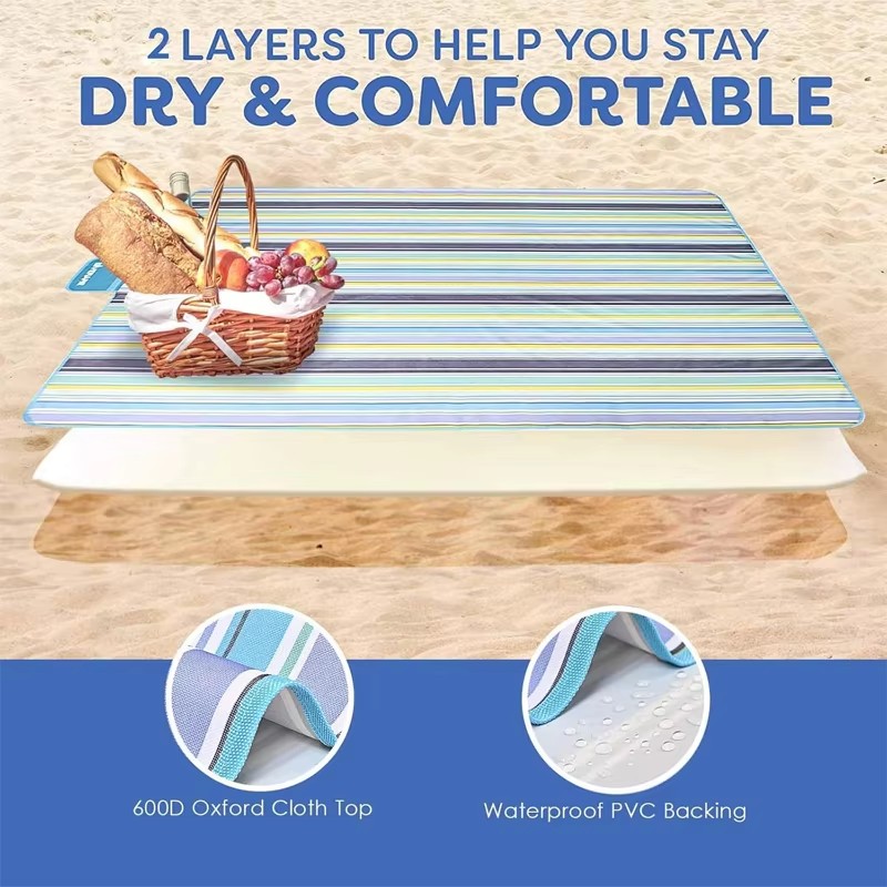 Outdoor Picnic Beach Blanket Picnic Mat Waterproof Sand Proof Folding Beach Mat