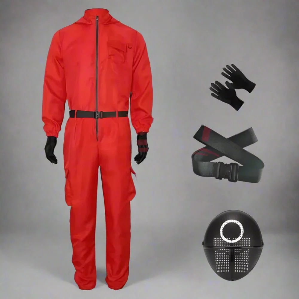 Halloween Costume Adult Guard Mask Jumpsuit Outfit - Image 4 Halloween Costume Adult Guard Mask Jumpsuit Outfit - Image 4