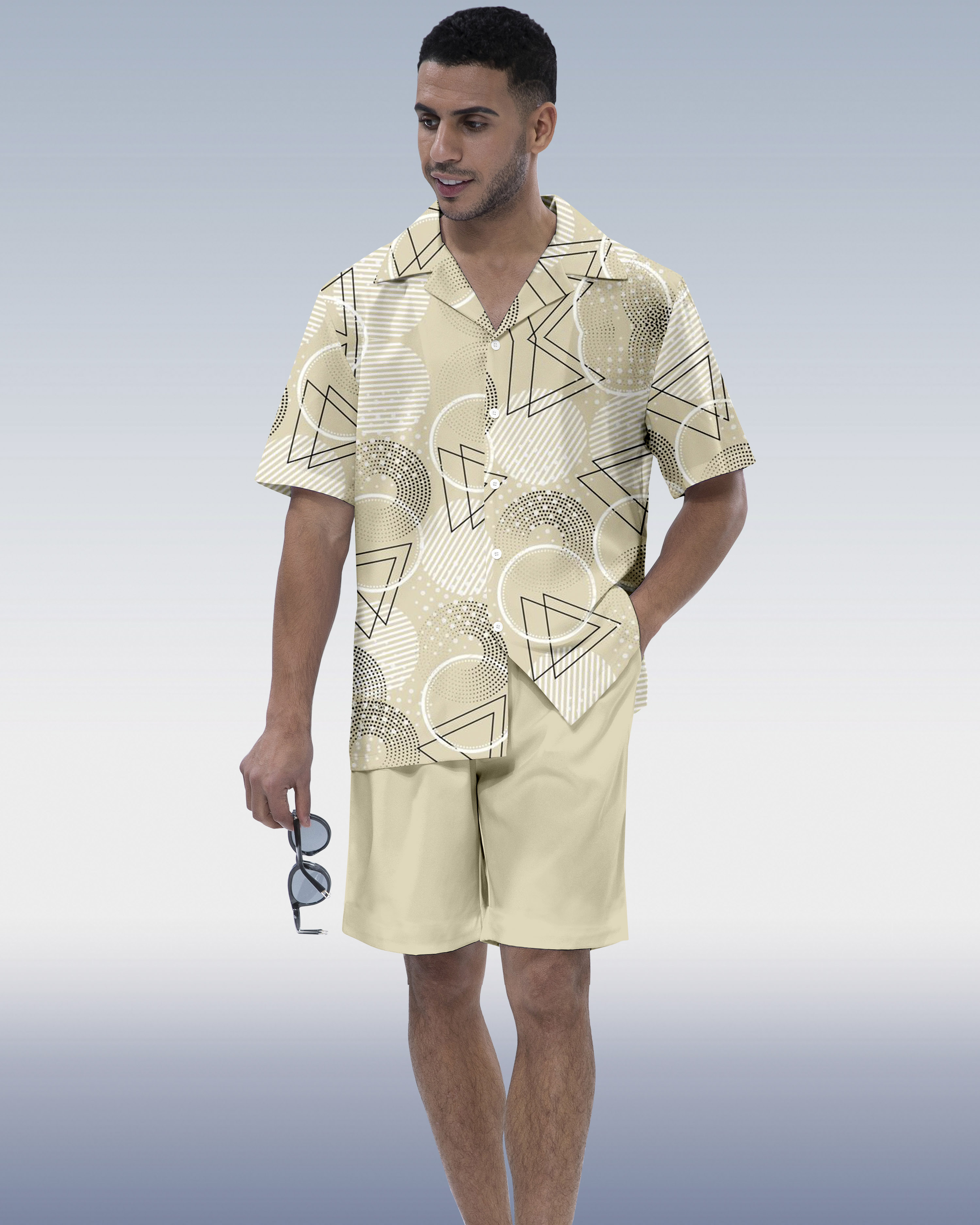 Suitmens Men's Hawaiian Vacation Short Sleeve Set 089