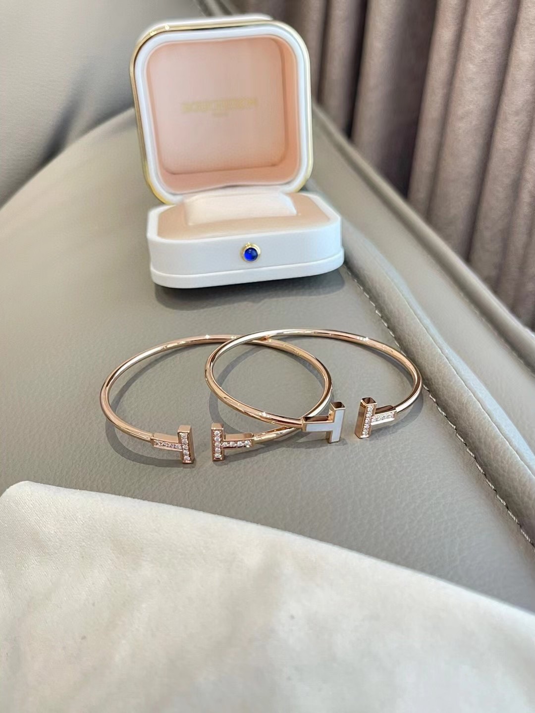 Tiffany Open Cuff Double T Bangle Bracelet - Original Replica Club
