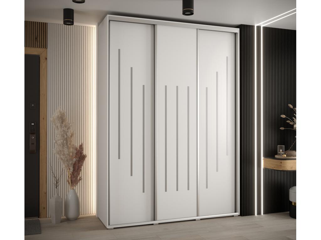 ARMARIO Nestliq 8 DE PUERTAS CORREDERAS 235 - 2/170/45 3 puertas Blanco/Blanco/Plata