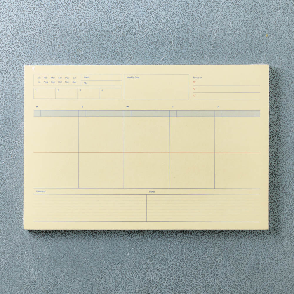 Bloc-note planner hebdomadaire