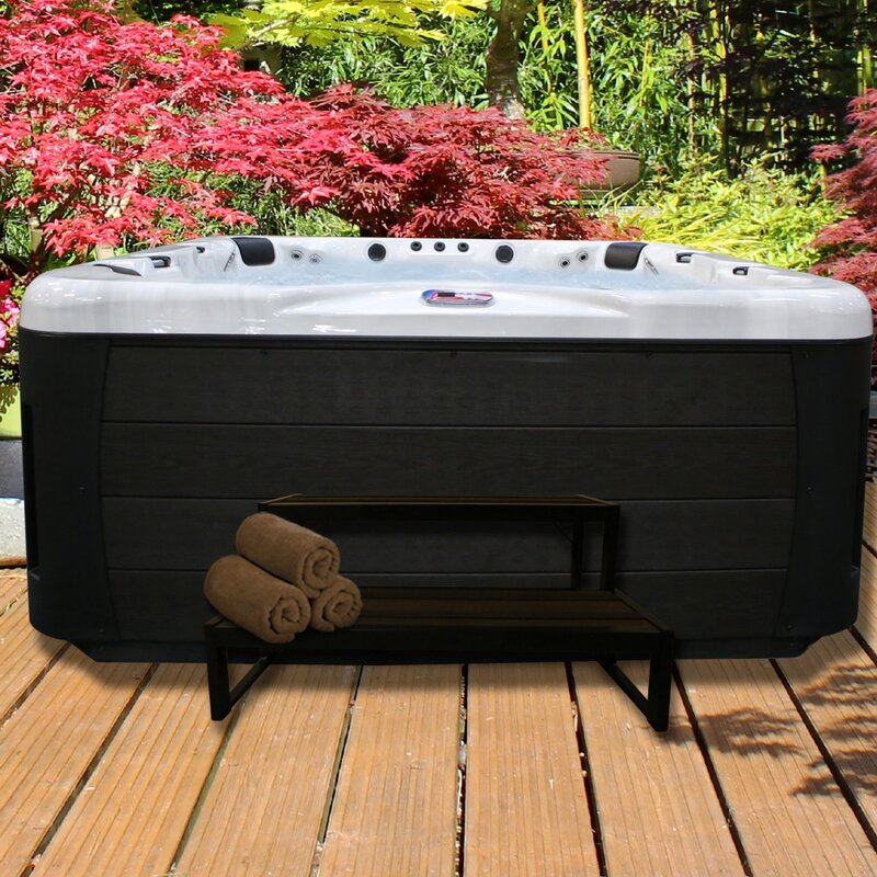WAYFAIR American Spas 7 - Person 56 - Jet Acrylic Square Hot Tub With Ozonator And Built-In Speaker