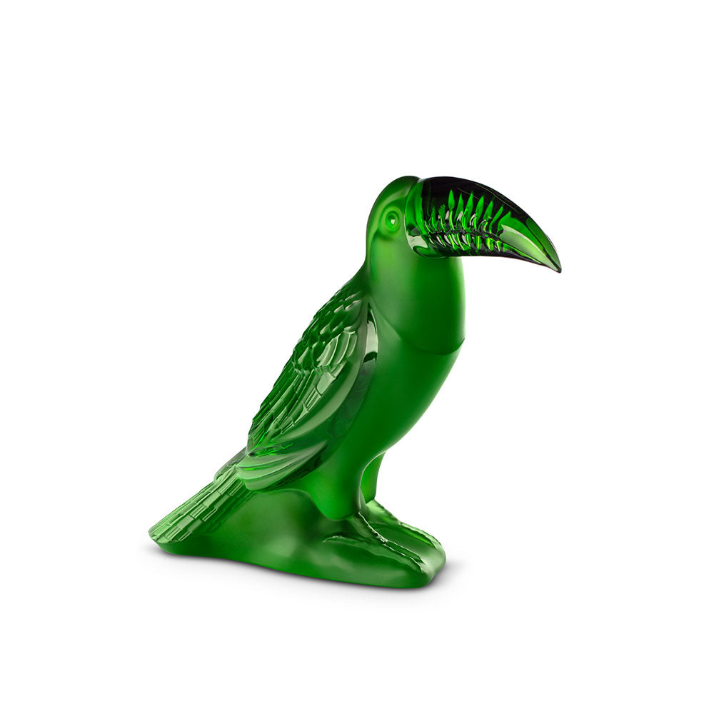 SCULPTURE TOUCAN - CRISTAL VERT AMAZONE
