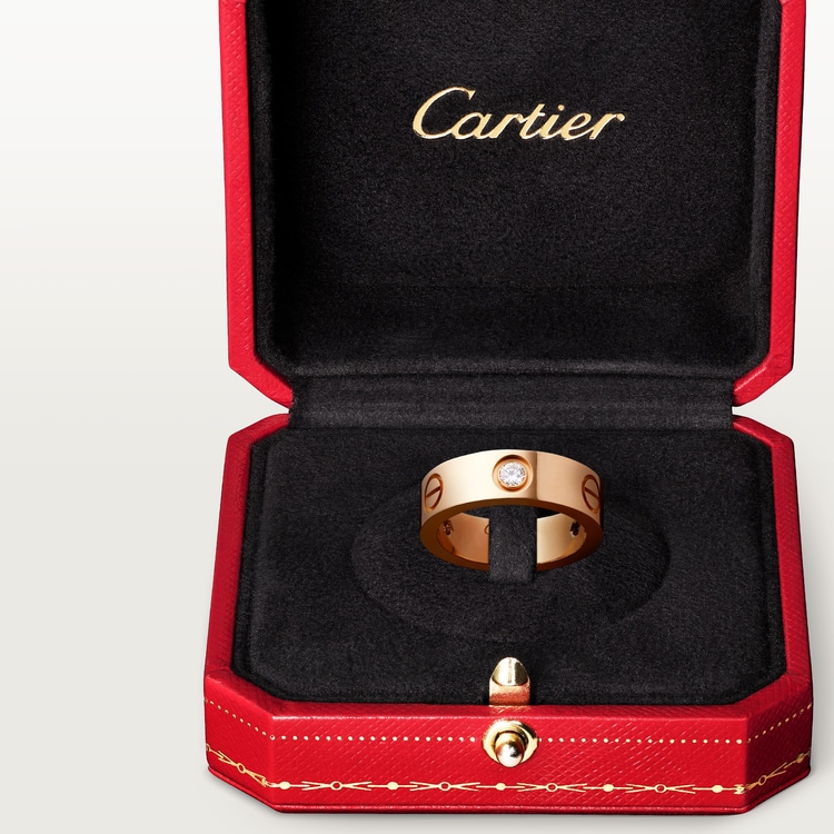 Replicate LOVE ring, classic model, 3 diamonds(1:1 replica) - Original Replica Club
