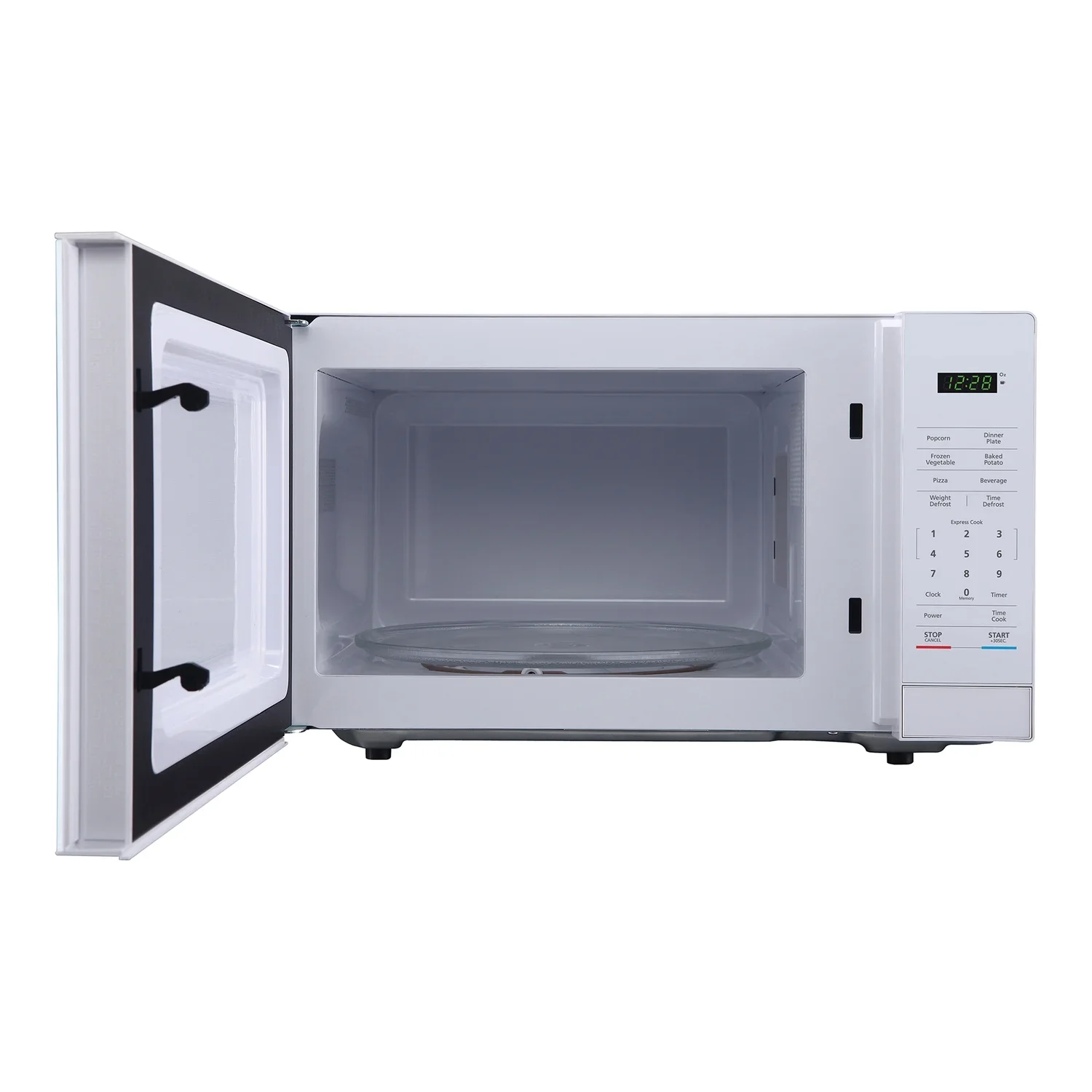 Magic Chef 1.6 Cu. ft. 1100W Countertop Microwave Oven with Push-Button Door in Black, New