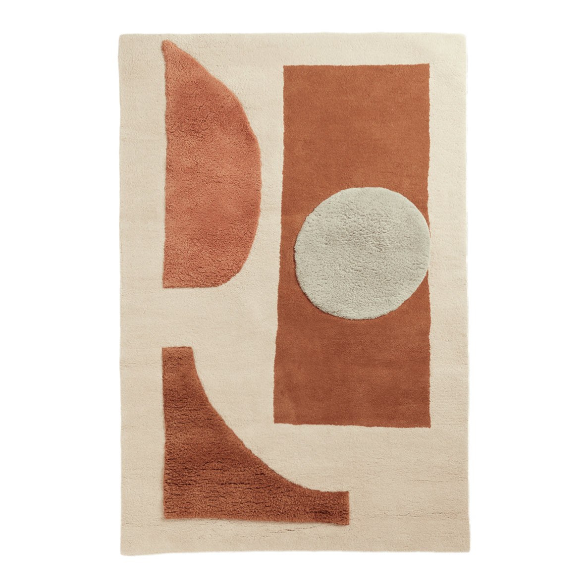 Ferm Living Bloco Vloerkleed 180 x 120 cm - Blush / Off-White