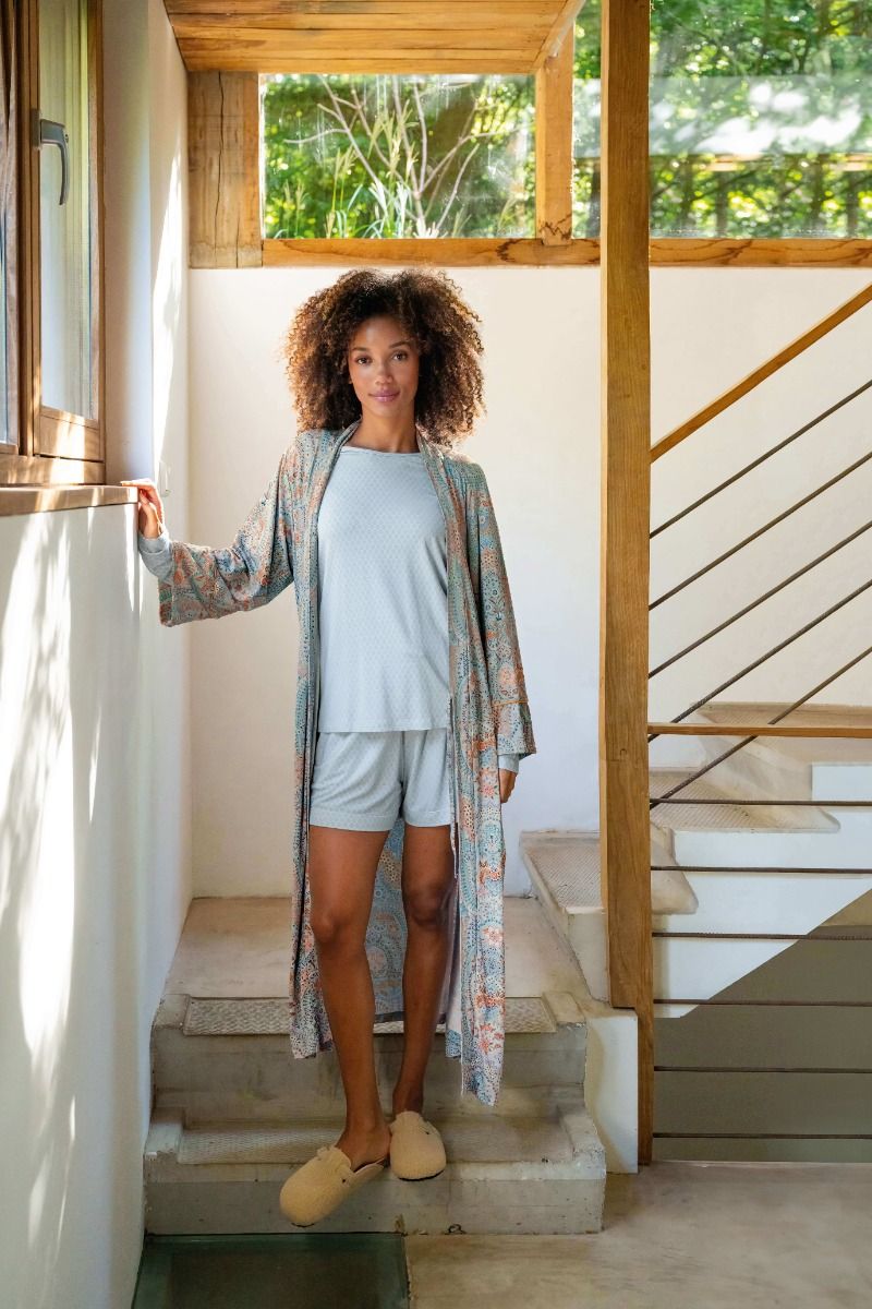 Bob Short Trousers Thousand Leaves Light Blue