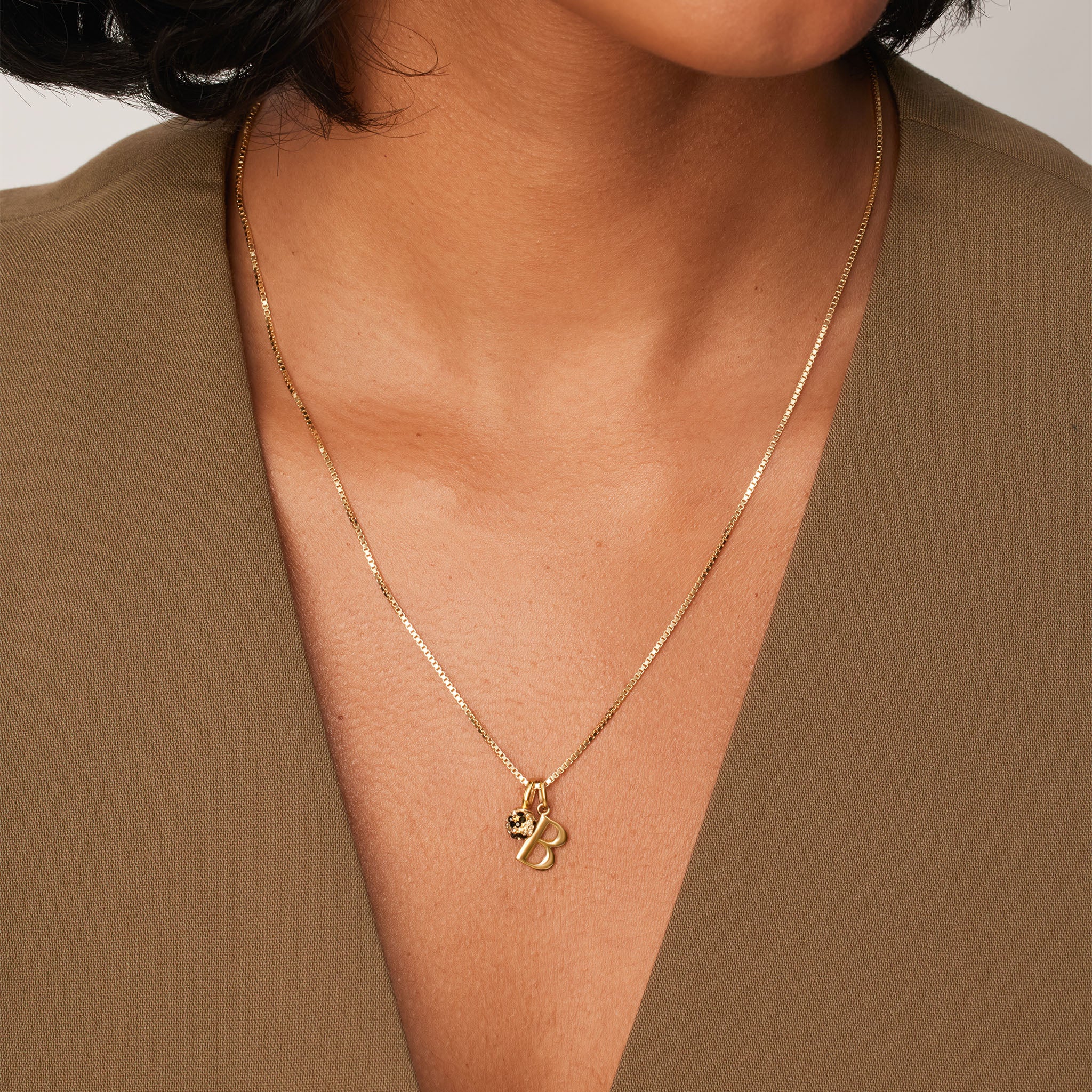 14k Gold Vermeil Letter Charm