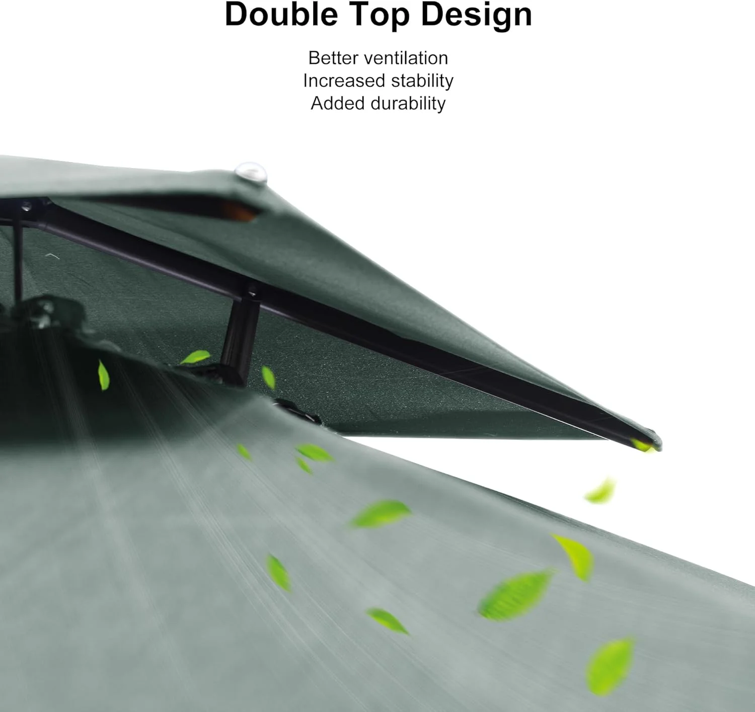 PURPLE LEAF Outdoor Cantilever Umbrella 10' X 13' Rectangle Umbrella Large Patio Umbrella Windproof Heavy Duty Hanging Offset Umbrella for Garden Outdoor Pool, Dark Grey - Image 30
