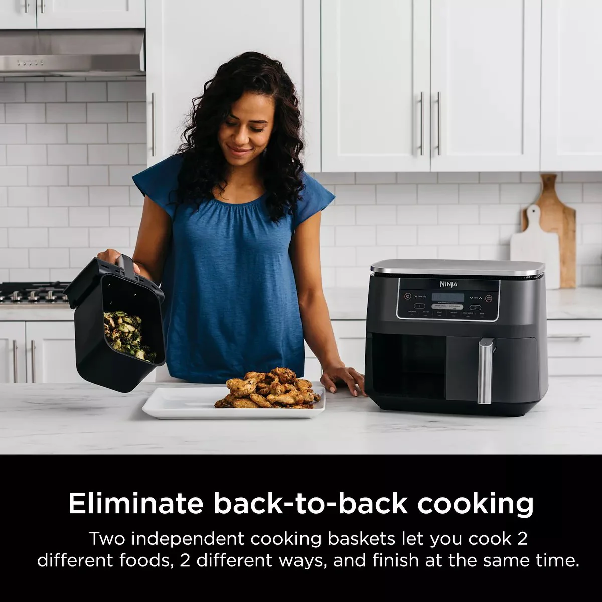 Ninja Foodi 8 qt. Original Dualzone, 2-Basket Air Fryer with 6 Functions