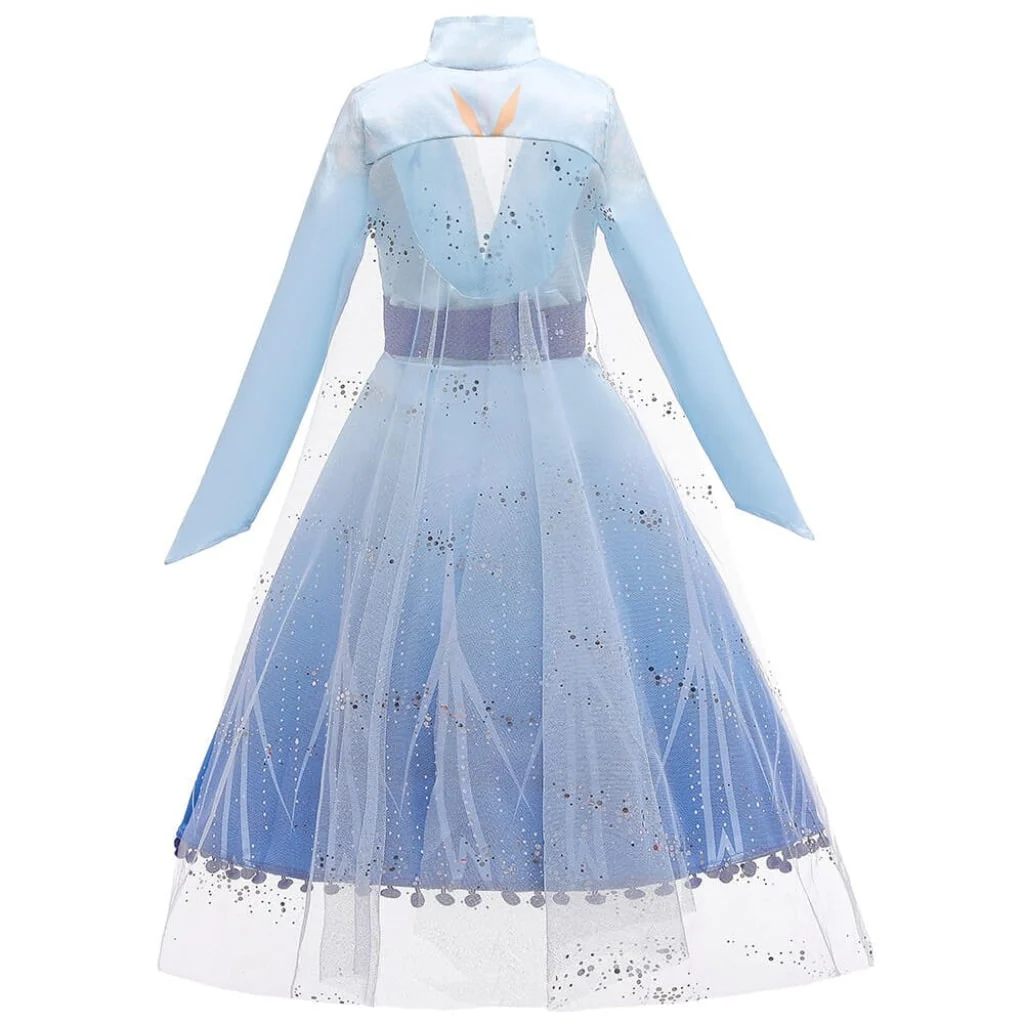 Halloween Costumes Girls Ice Princess Dress Cape Set - Image 8 Halloween Costumes Girls Ice Princess Dress Cape Set - Image 8