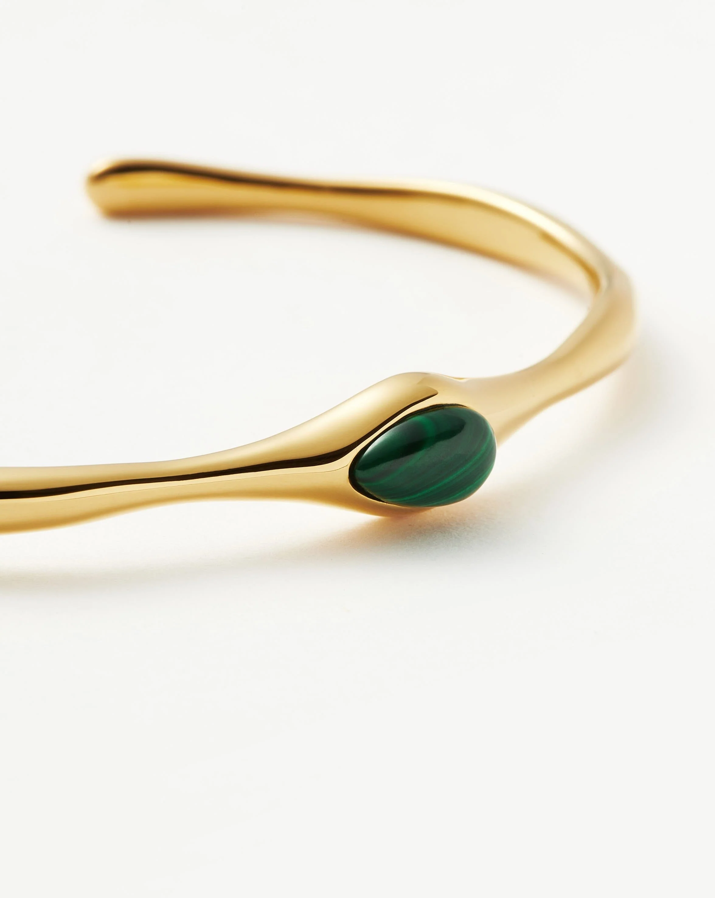 Magma Gemstone Cuff Bracelet | 18ct Recycled Gold Plating On Brass