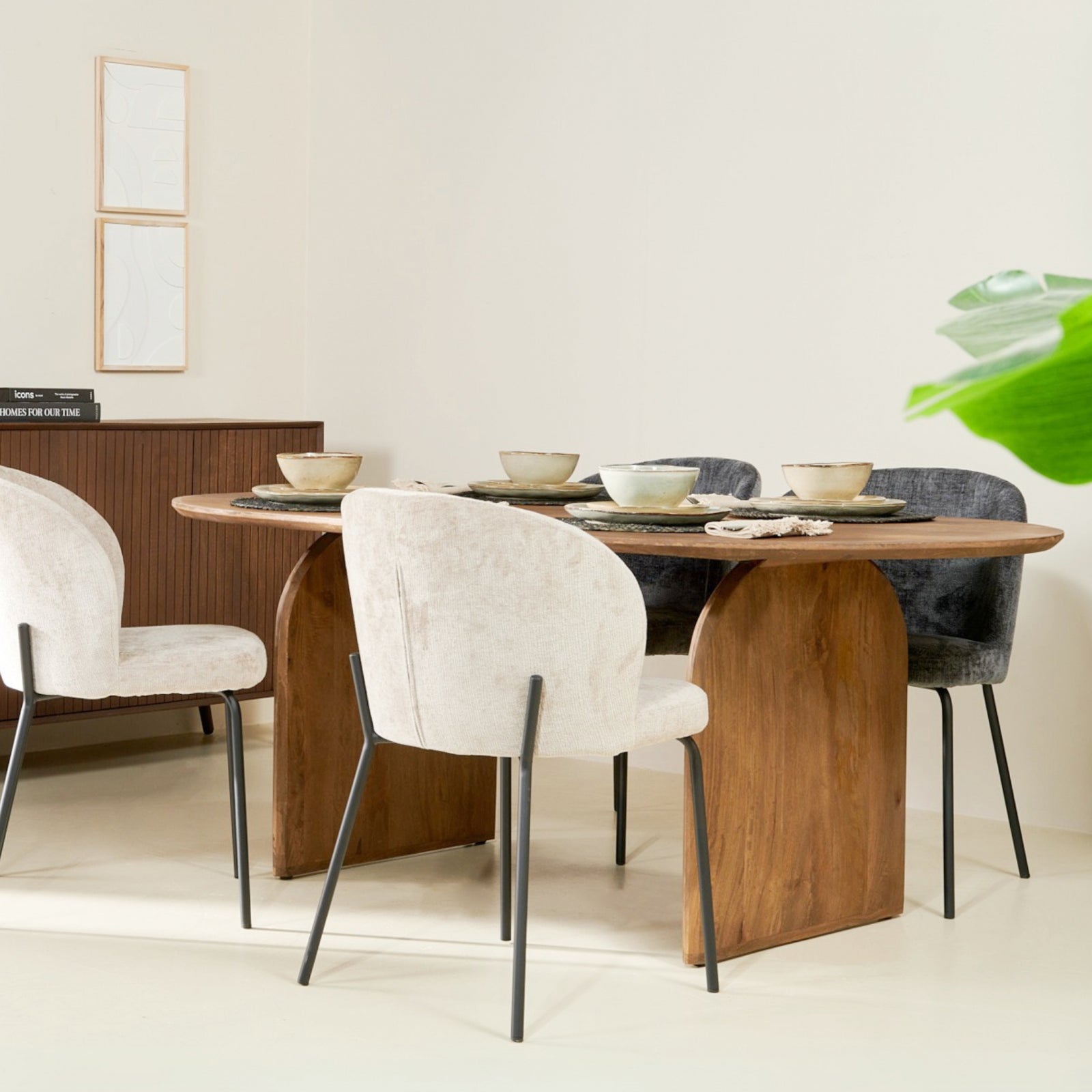 Blokker Ponder Eettafel B 200 cm - Naturel