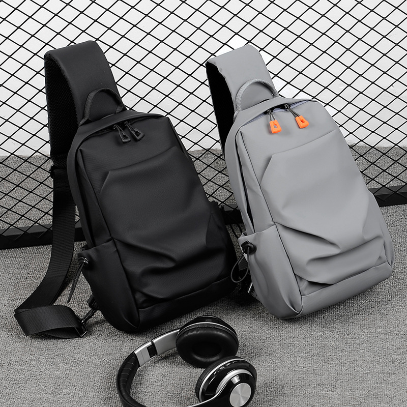 New men's chest bag, Korean style trendy and cool single shoulder crossbody bag, multifunctional casual chest bag, wholesale and dropshipping available