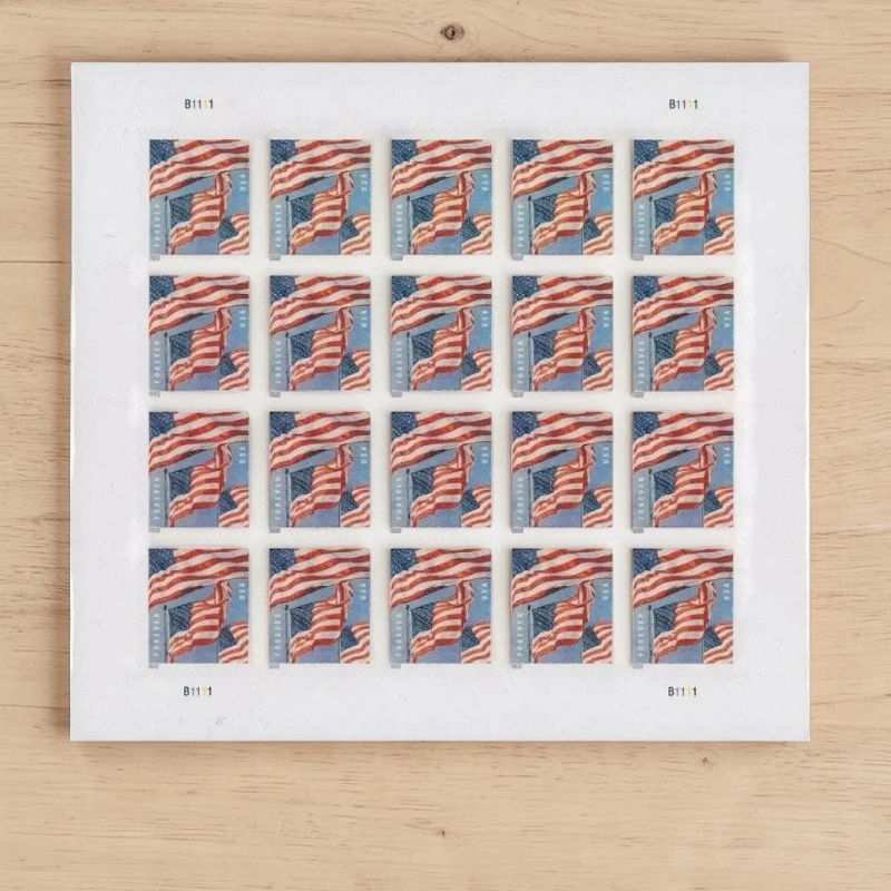 2022 US Flag First Class- Forever Postage Stamps(100 Stamps 5 Sheets)