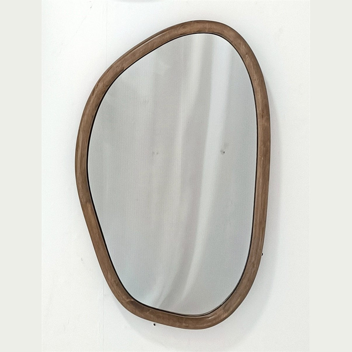 Spiegel Asymmetrisch - Organische Wandspiegel Hout - 38,3 x 3 x 62 cm