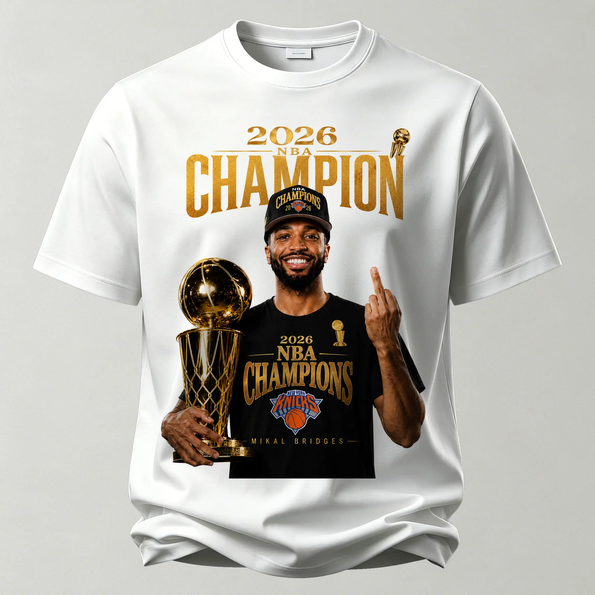 New York Knicks Championship Rebel Star Printed Unisex Oversized T-shirt