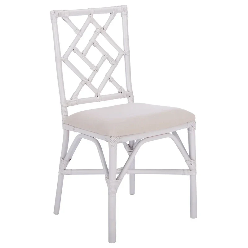 Set of 2 SAFAVIEH Maye Rattan Accent Chairs with Cushions - Dimensions: 18.5" W x 20.9" L x 35.8" H