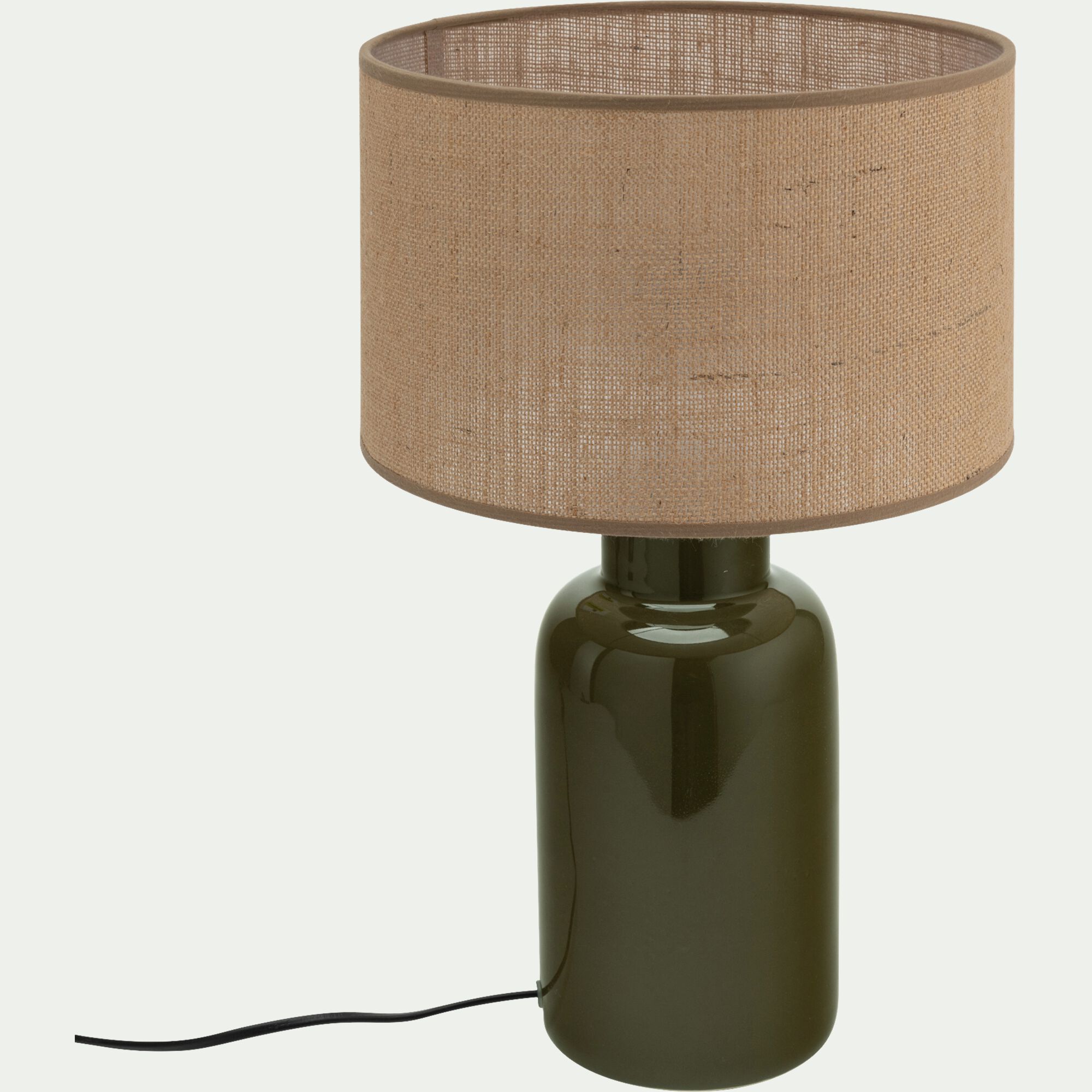 LOUISE - Abat-jour cylindrique en cotonette D28cm - beige