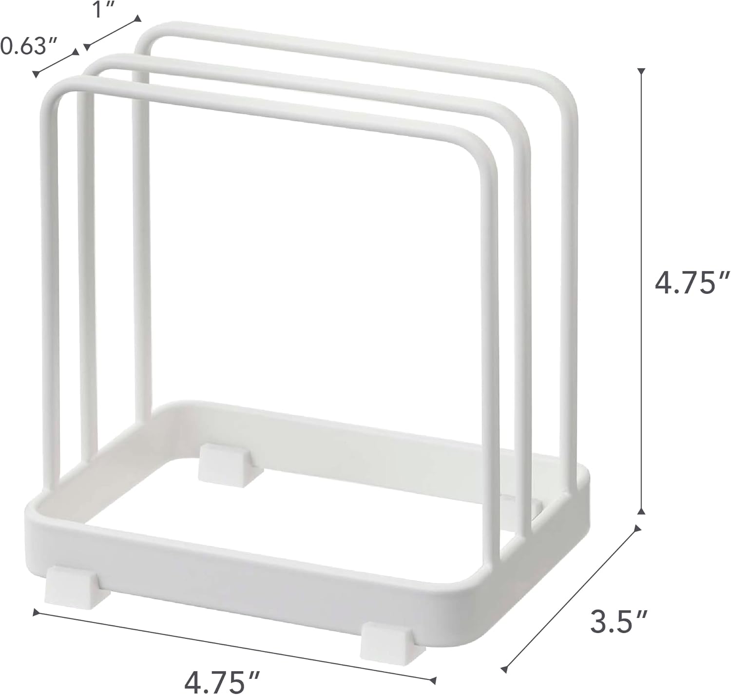 YAMAZAKI Home Plate Cutting Board Stand - Kitchen Storage Rack Holder Organizer - Steel