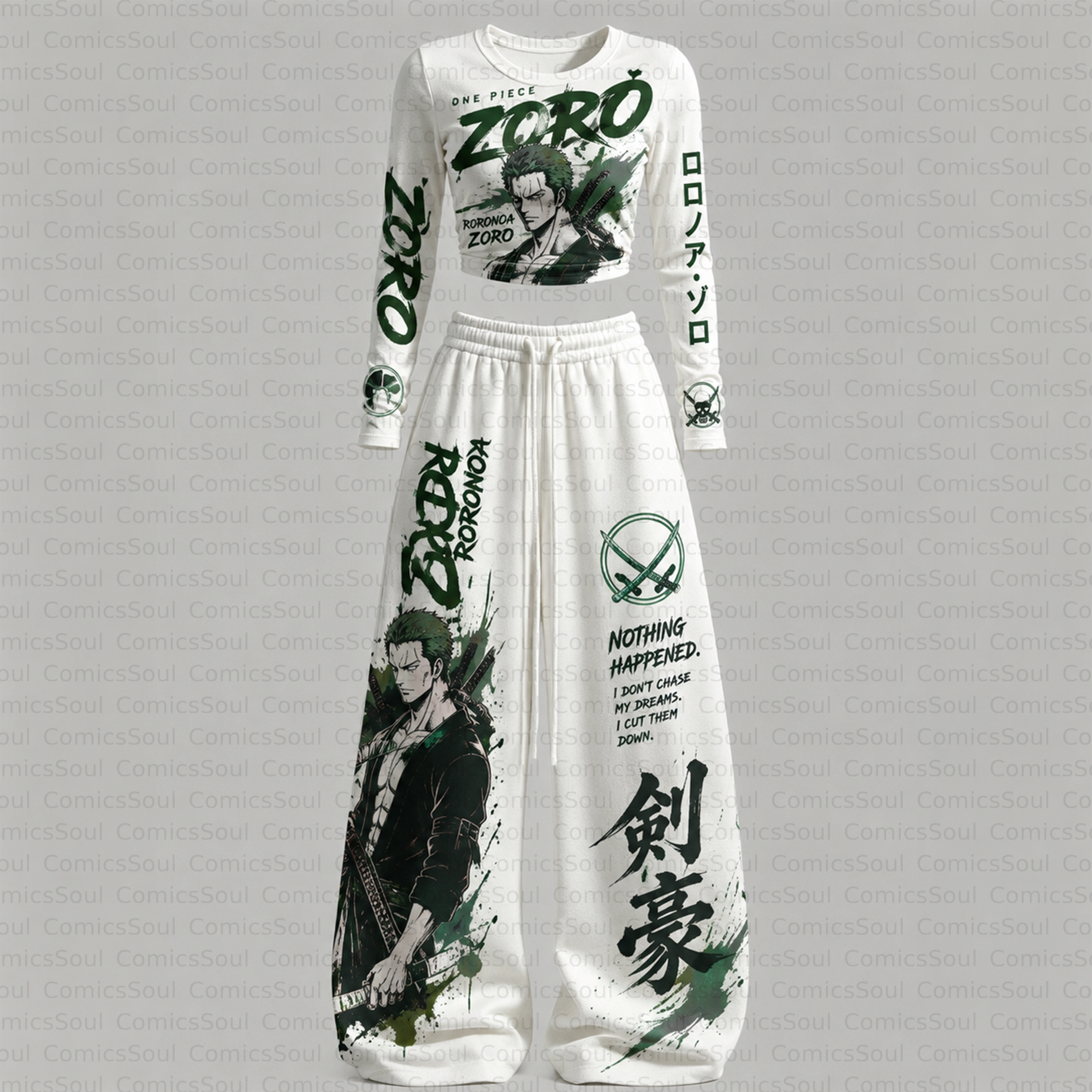 One Piece Long-Sleeve Top And Elastic Pants Set 3051048 TeeThreads Sustain the Scene with Custom Apparel
