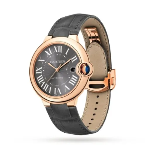 Cartier Ballon Bleu de Cartier Men Automatic Grey Alligator Watch WGBB0050