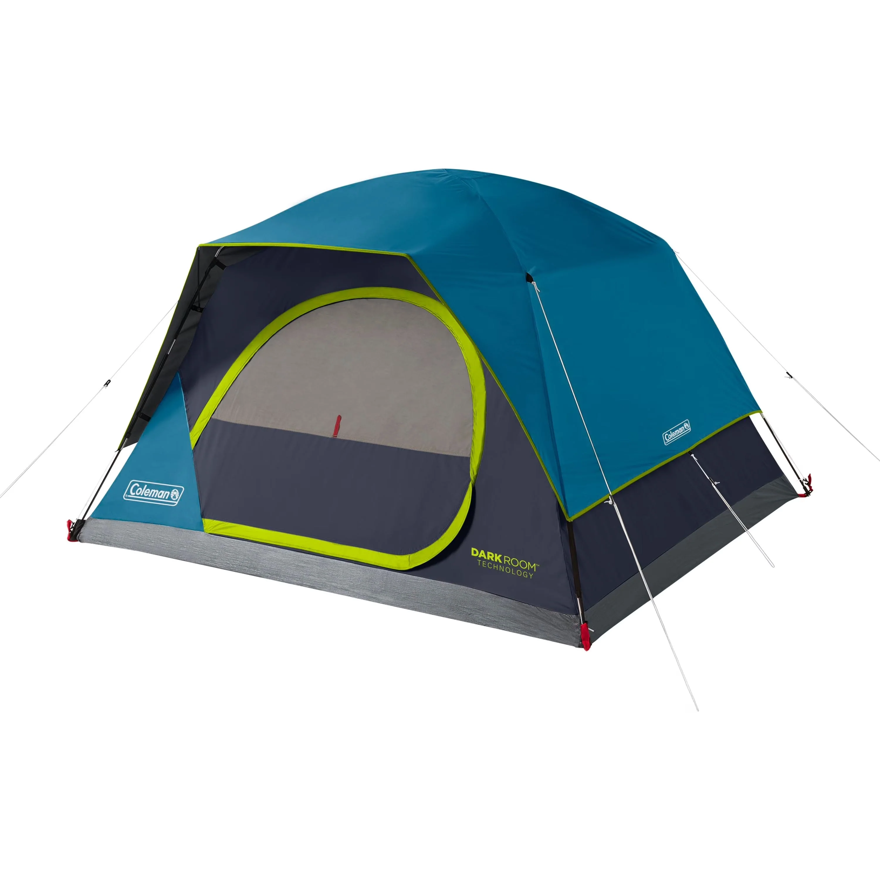 Coleman 4 Person Dark Room Skydome Camping Tent, Blue