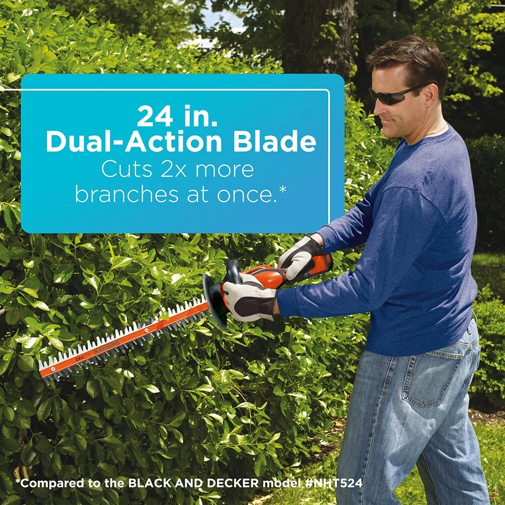BLACK+DECKER 40V MAX* Cordless Hedge Trimmer, 24-Inch, (LHT2436) - Image 5