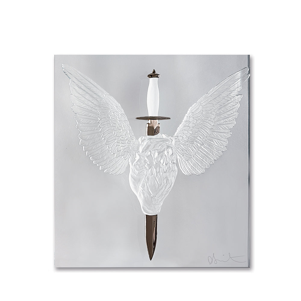 ETERNAL PRAYER DAMIEN HIRST & LALIQUE 2017 - CRISTAL INCOLORE, TAMPONNÉ PLATINE
